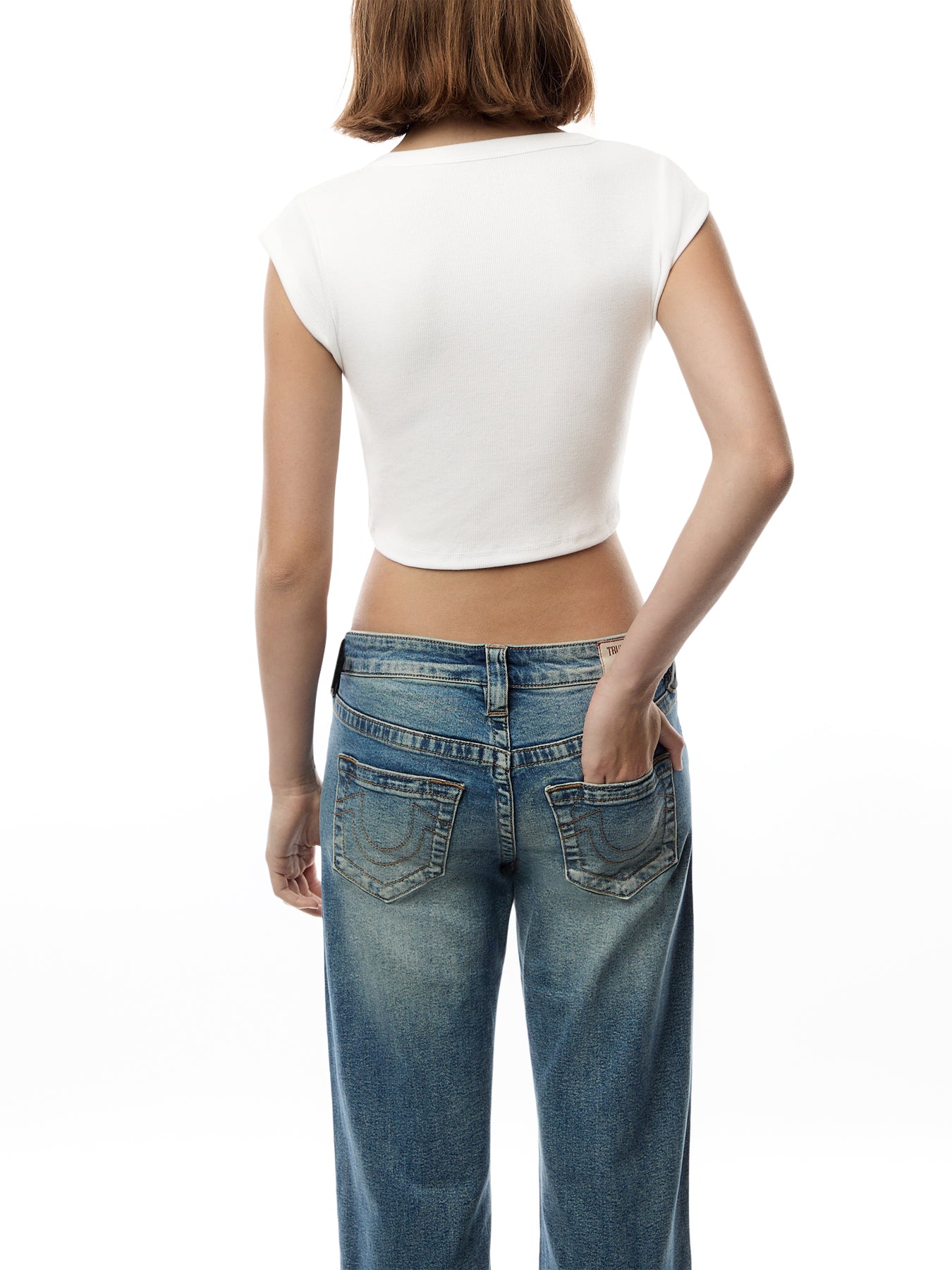 Vintage TR V Notch Rib Top