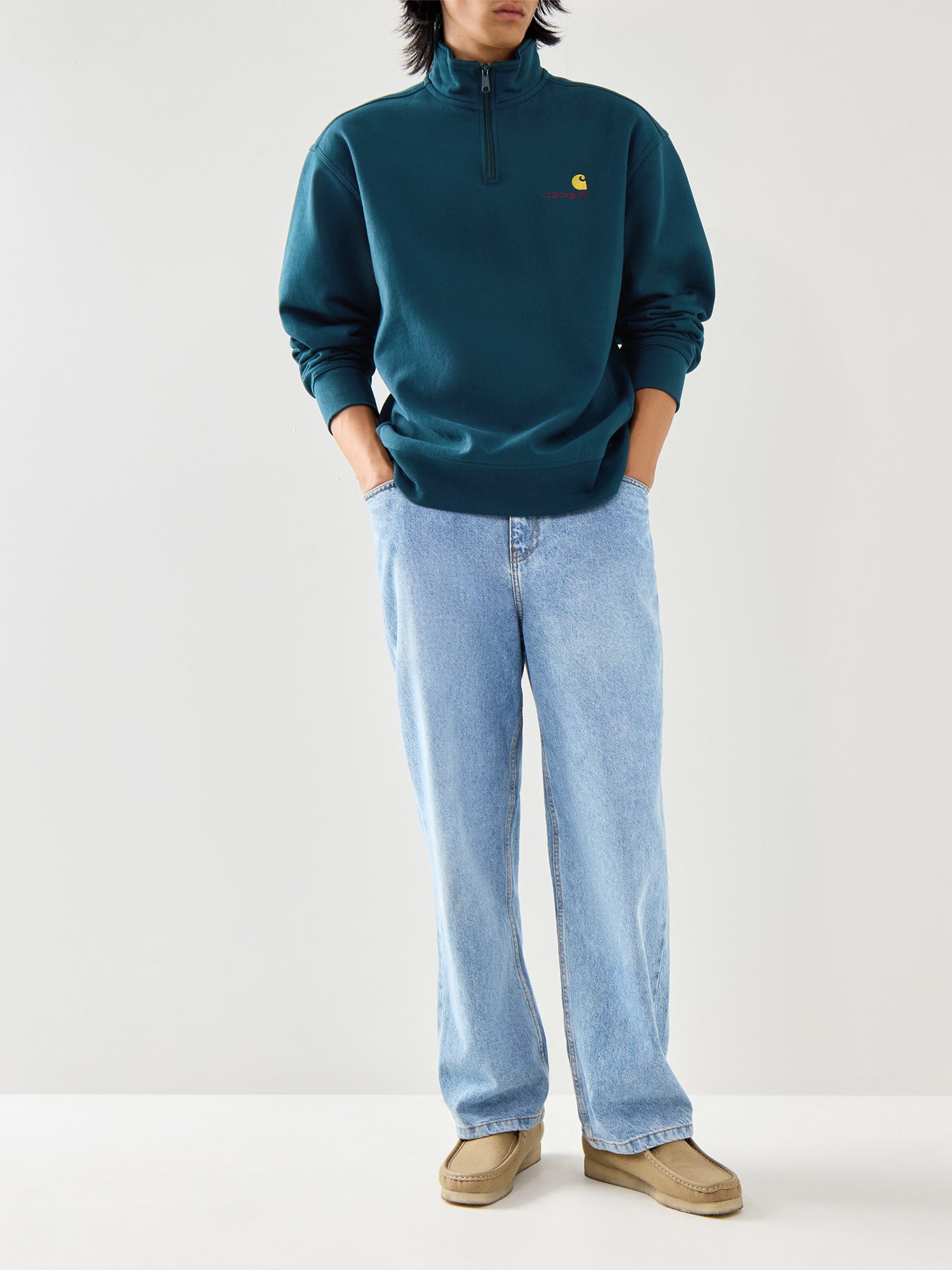 Half Zip American Script Sweatshirt