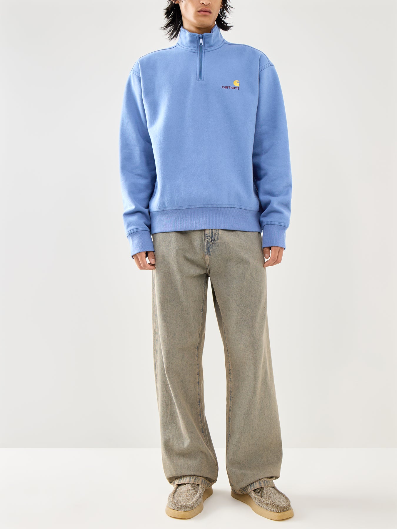 Half Zip American Script Sweatshirt
