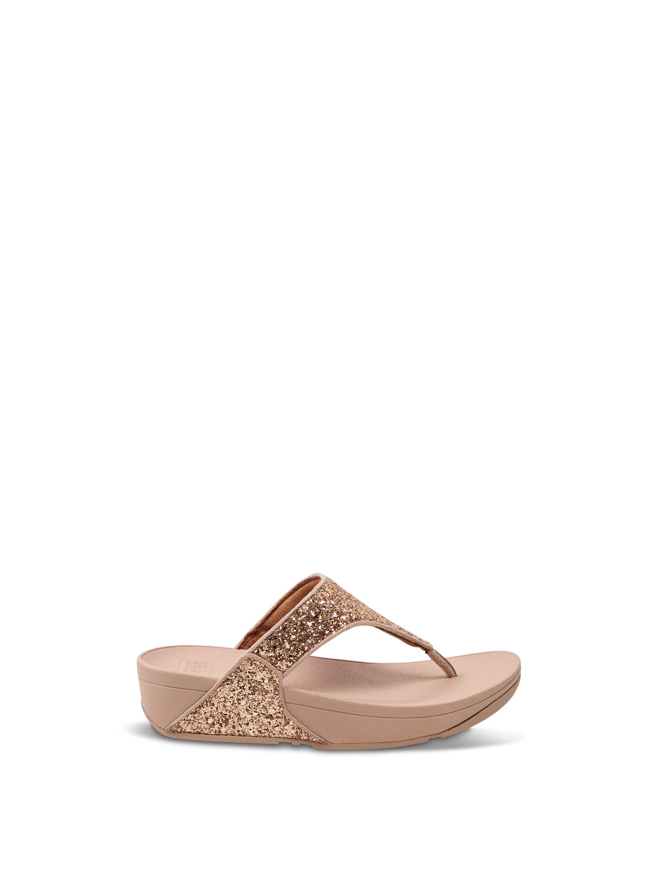 Lulu Glitter Toe-Thongs Rose Gold