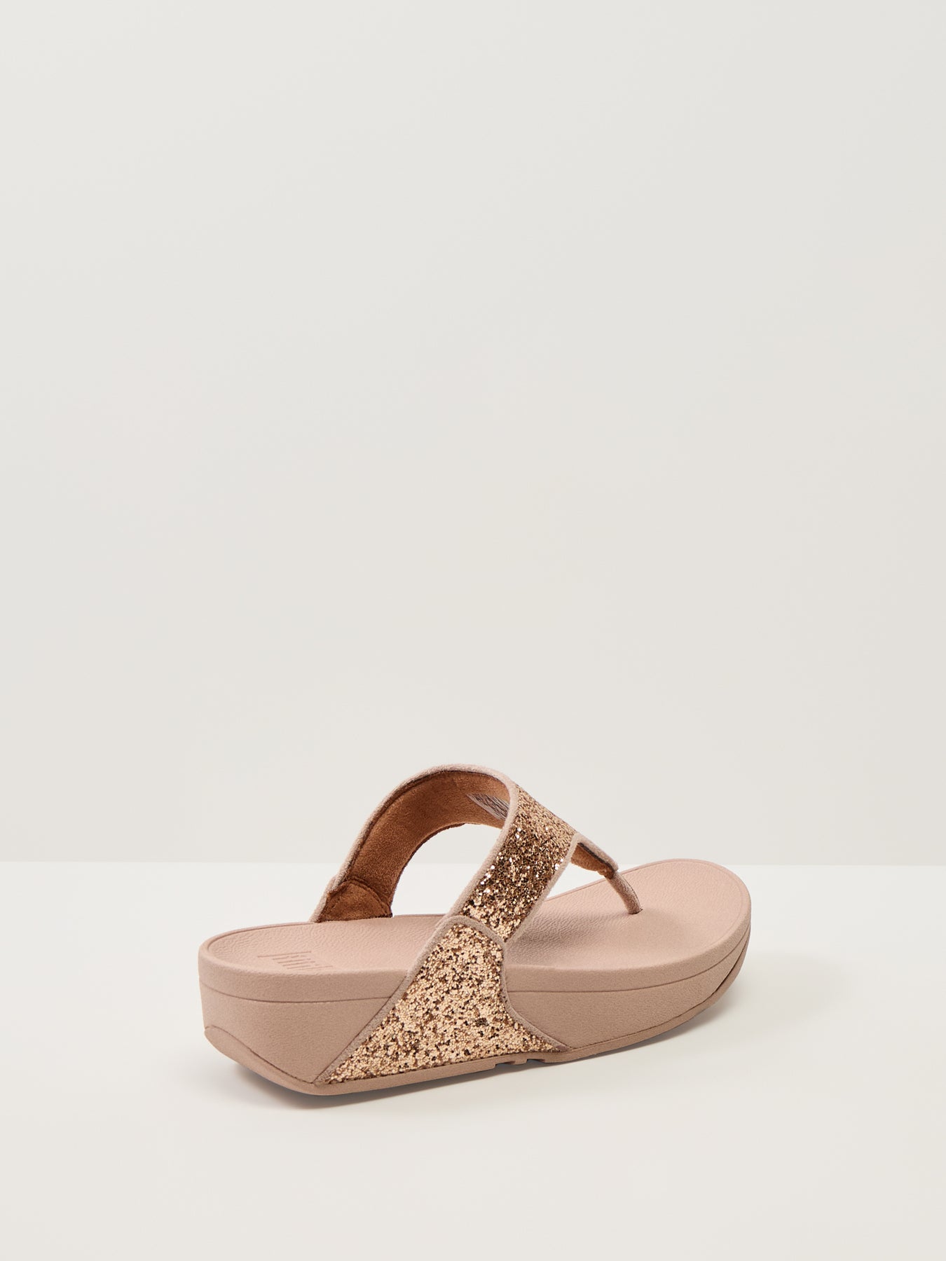 Lulu Glitter Toe-Thongs Rose Gold
