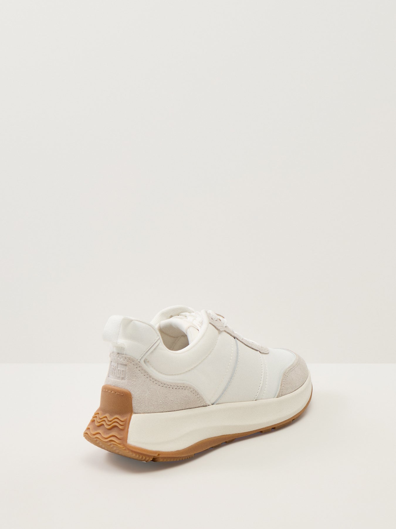 F-Mode Flow Fabric/Suede/Leather Flatform Sneakers Urban Whi