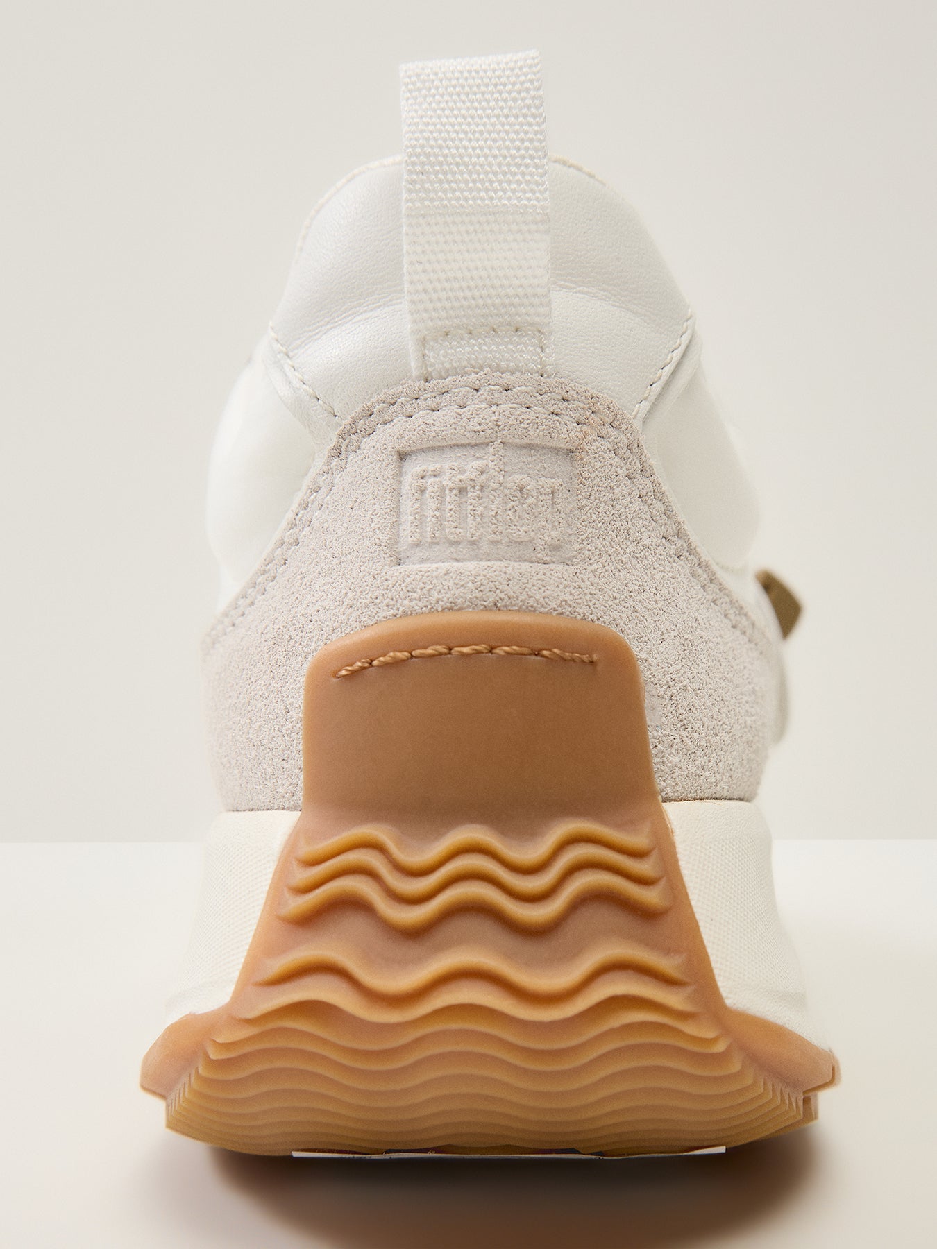 F-Mode Flow Fabric/Suede/Leather Flatform Sneakers Urban Whi