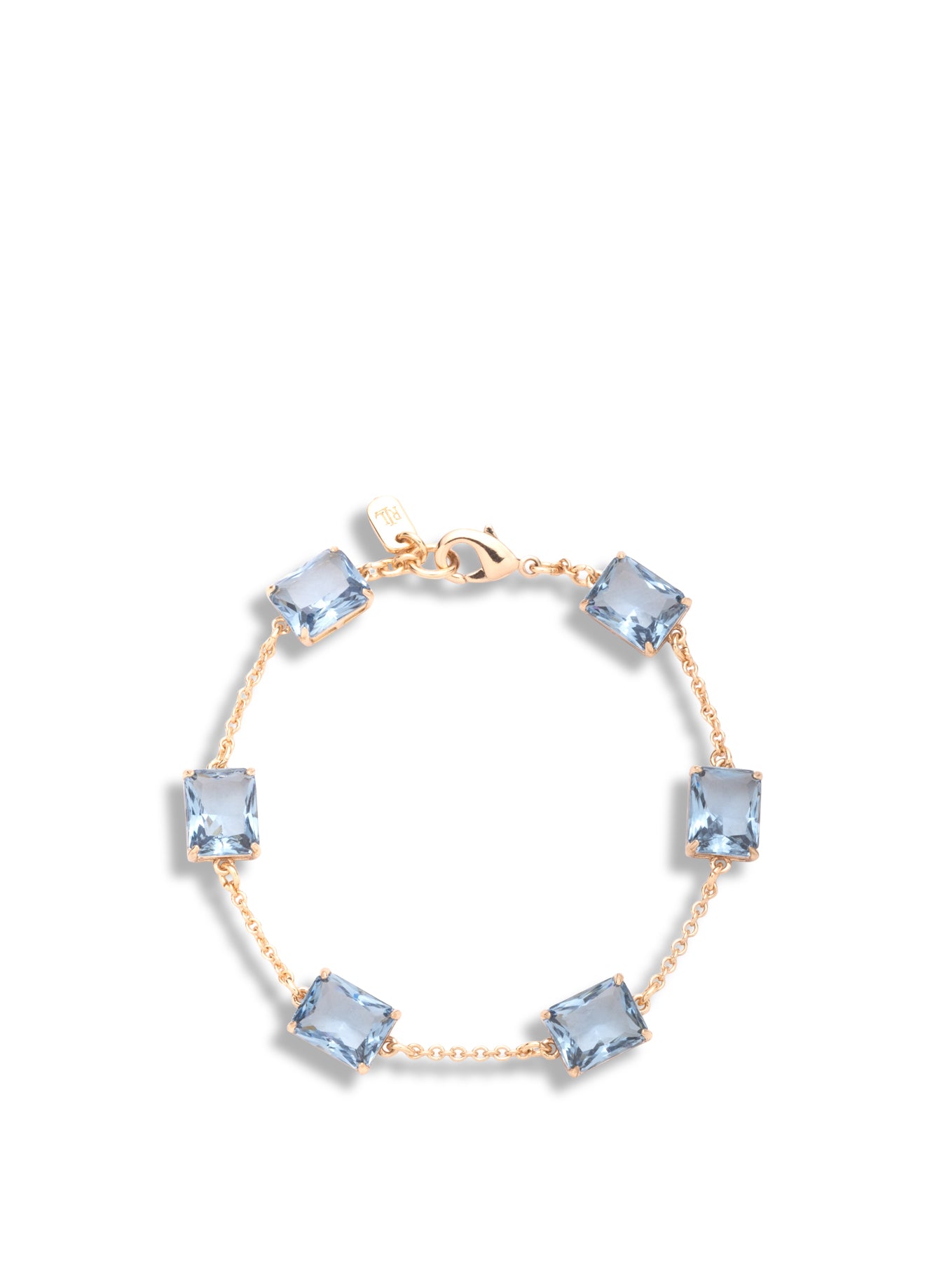 BR 7.25IN MULTI STONE FLEX - GLD/LT SAPP