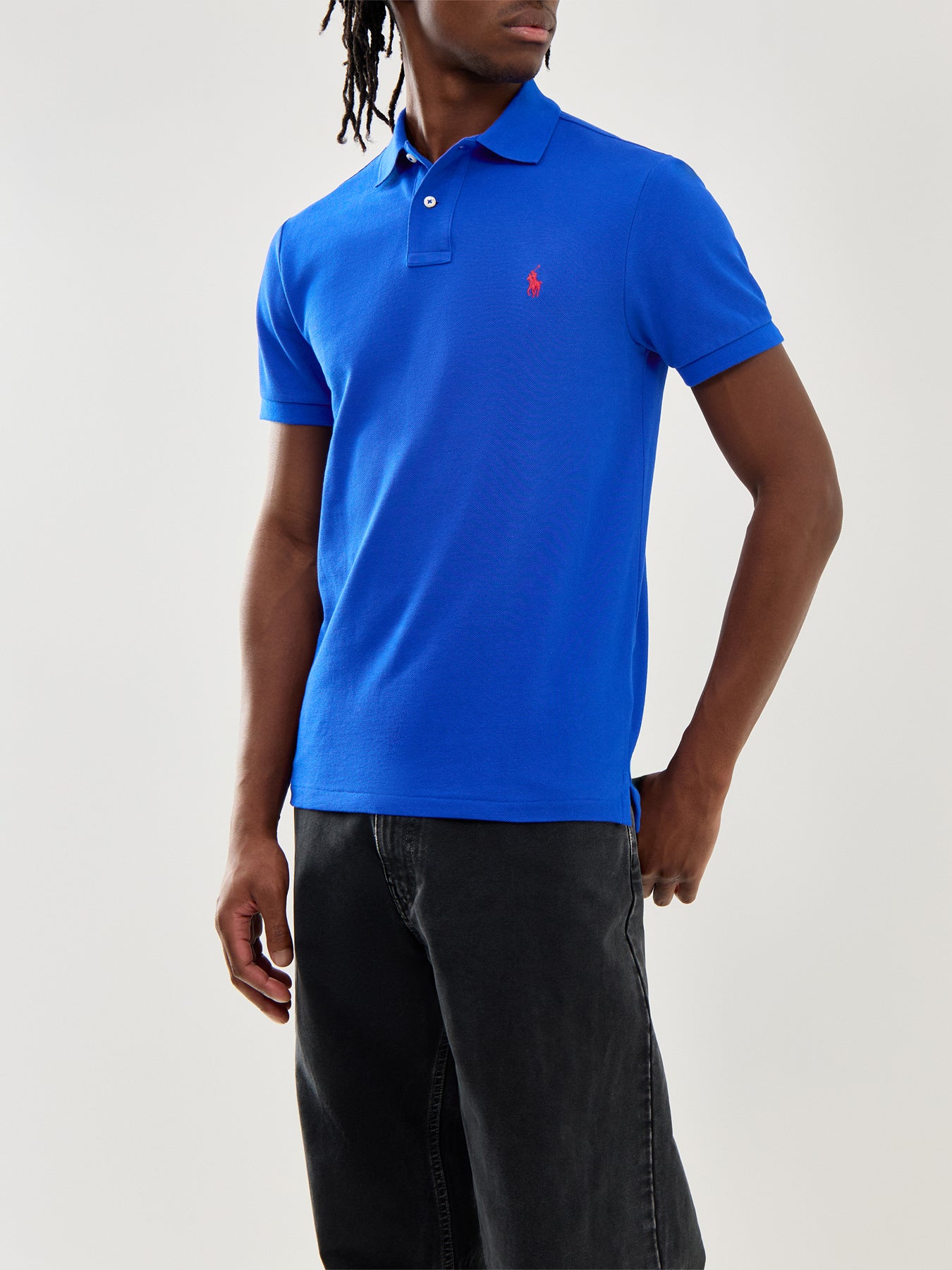 Slim Fit Polo Top Sapphire Star