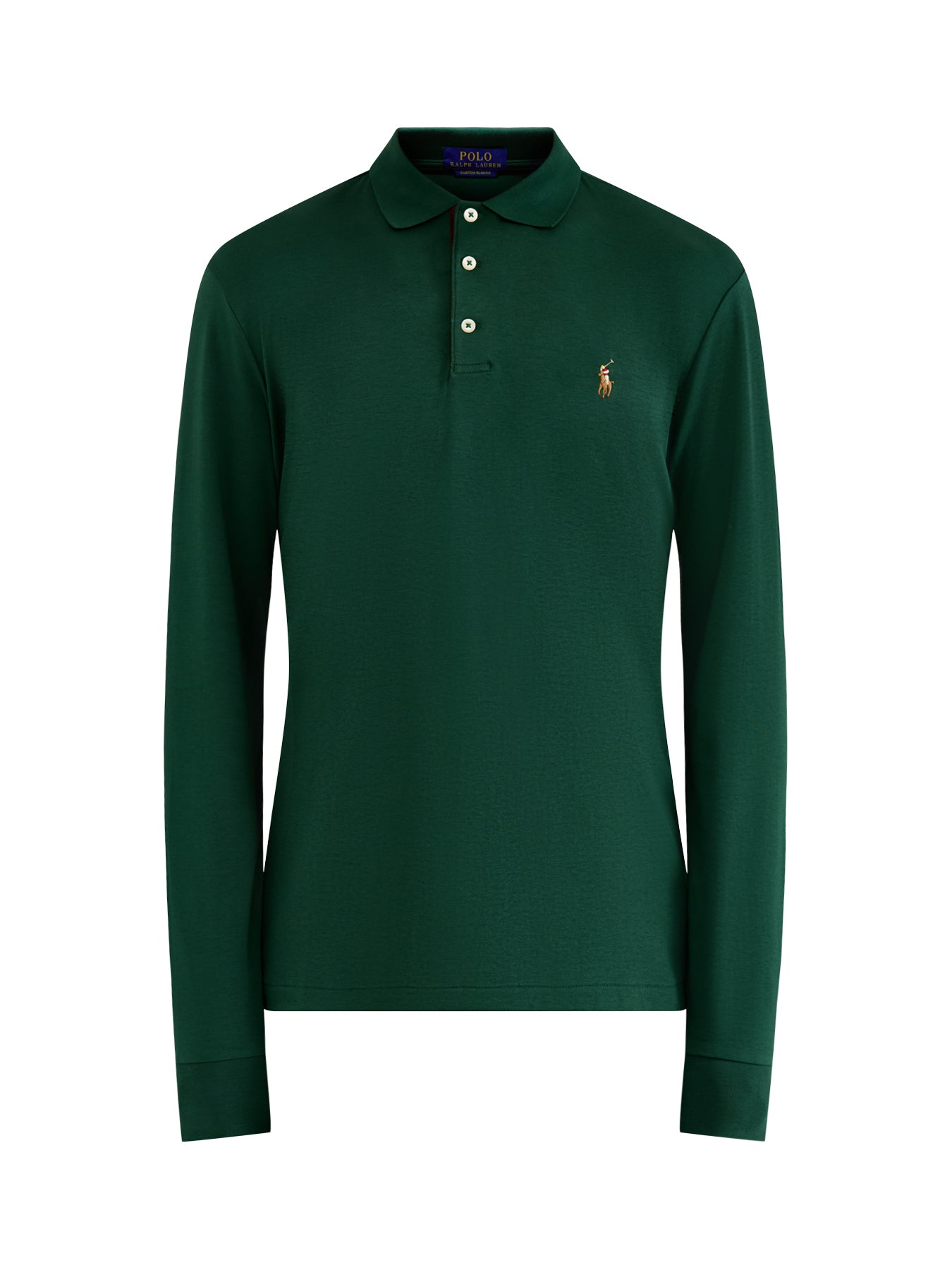 Pima Cotton Long Sleeves Cotton Polo Top
