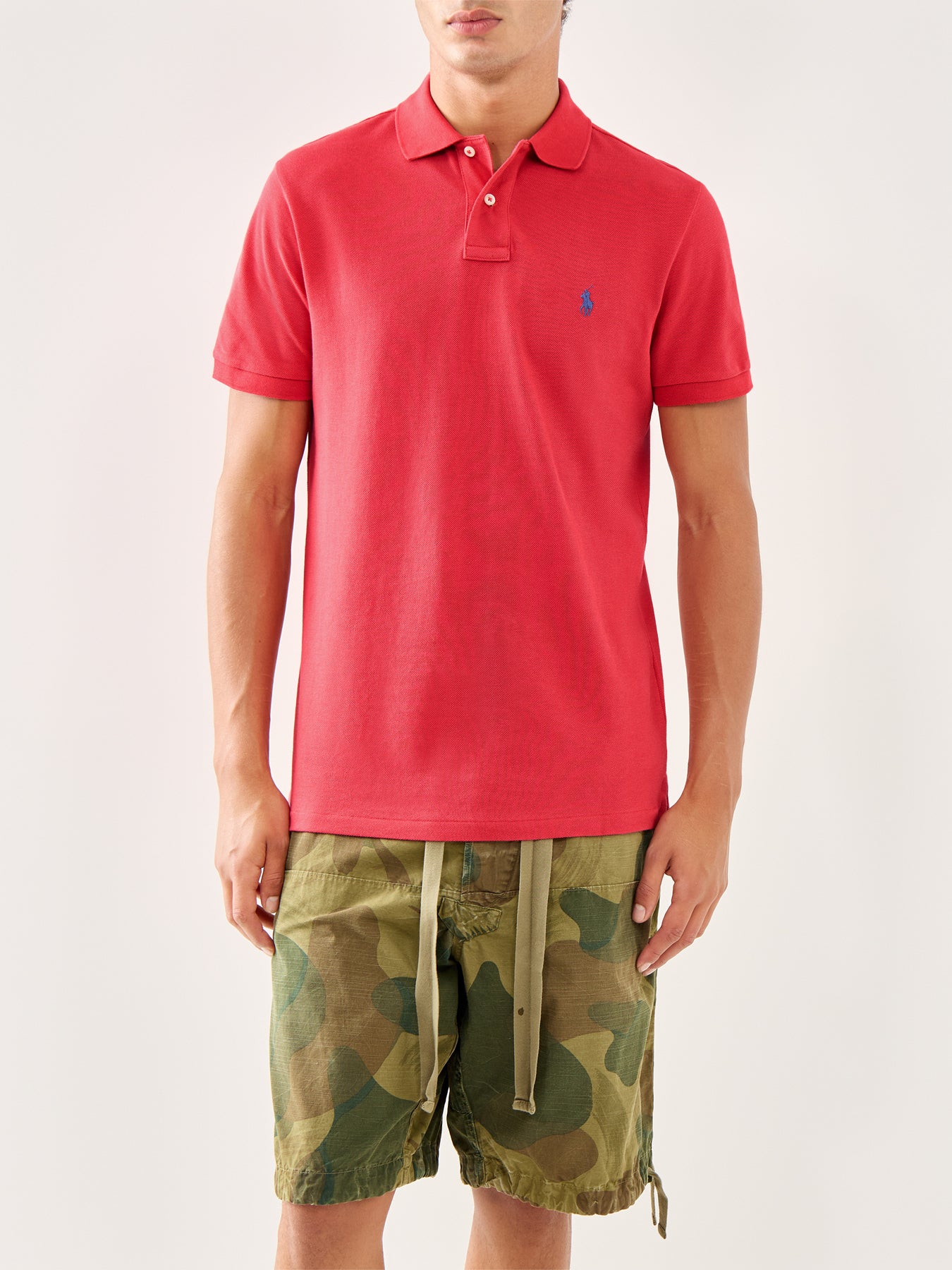 Custom Fit Cotton Polo Top Red