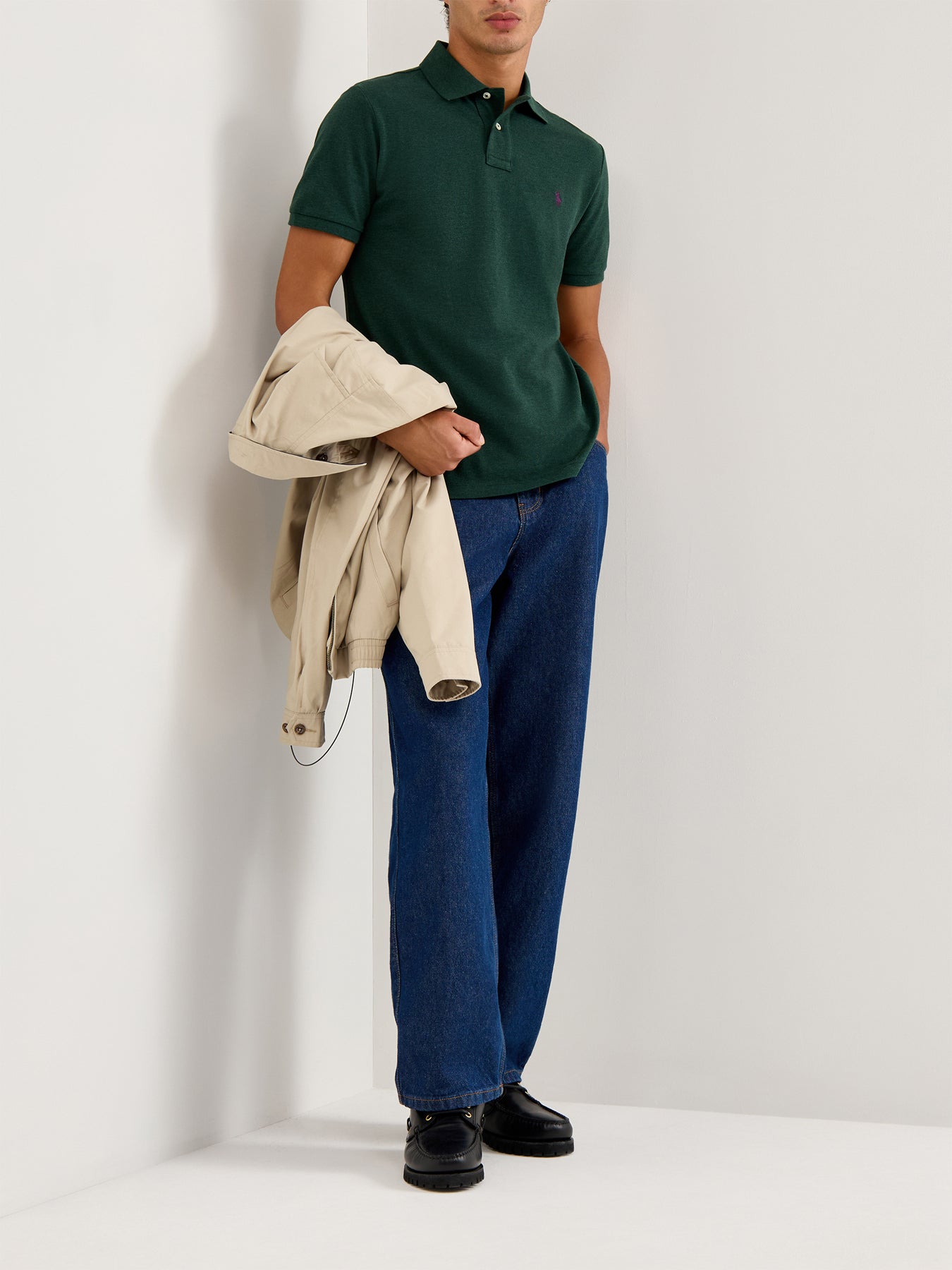 Custom Fit Cotton Polo Top Green