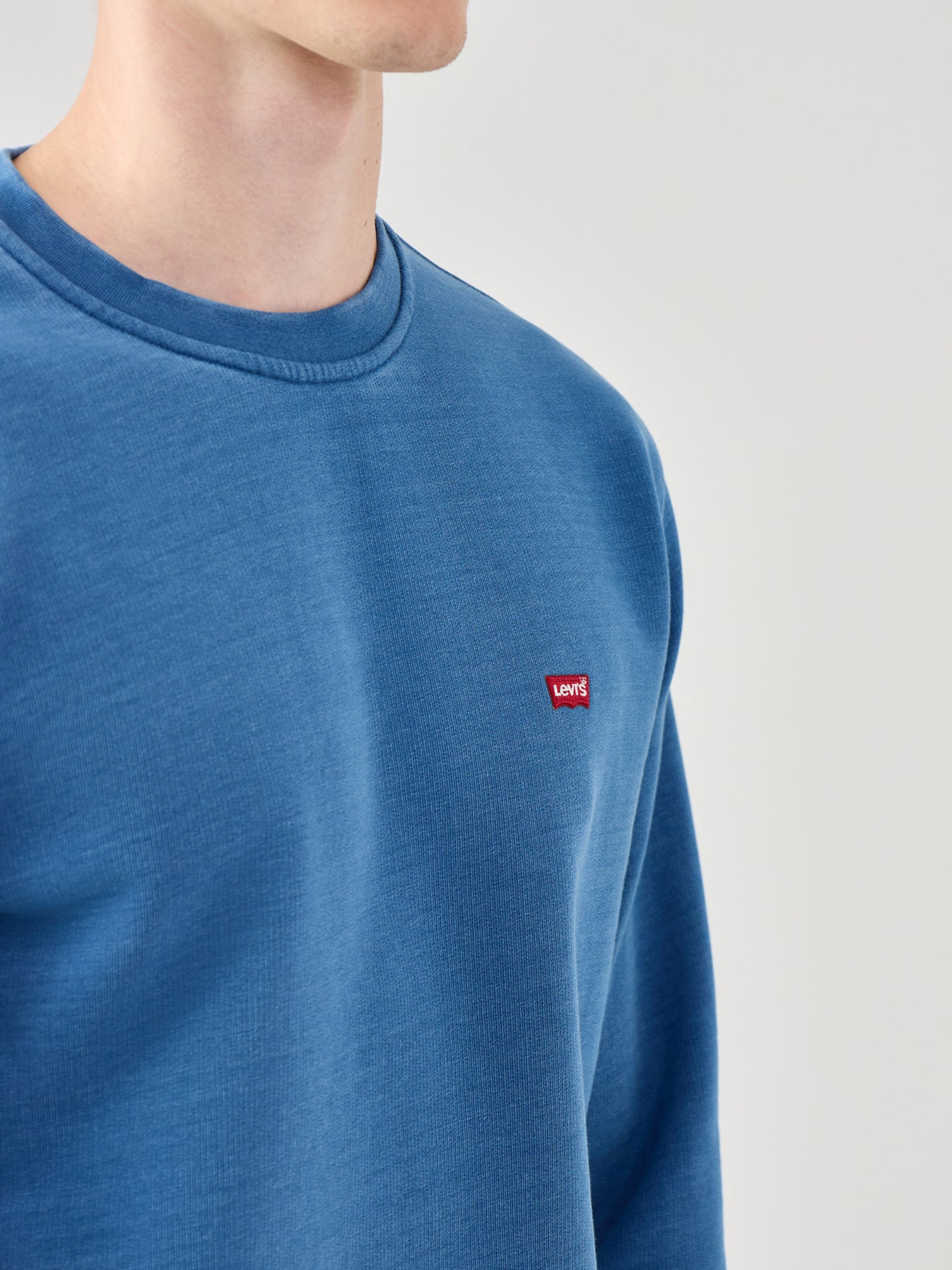 The Original Long Sleeves Cotton Crew Blue