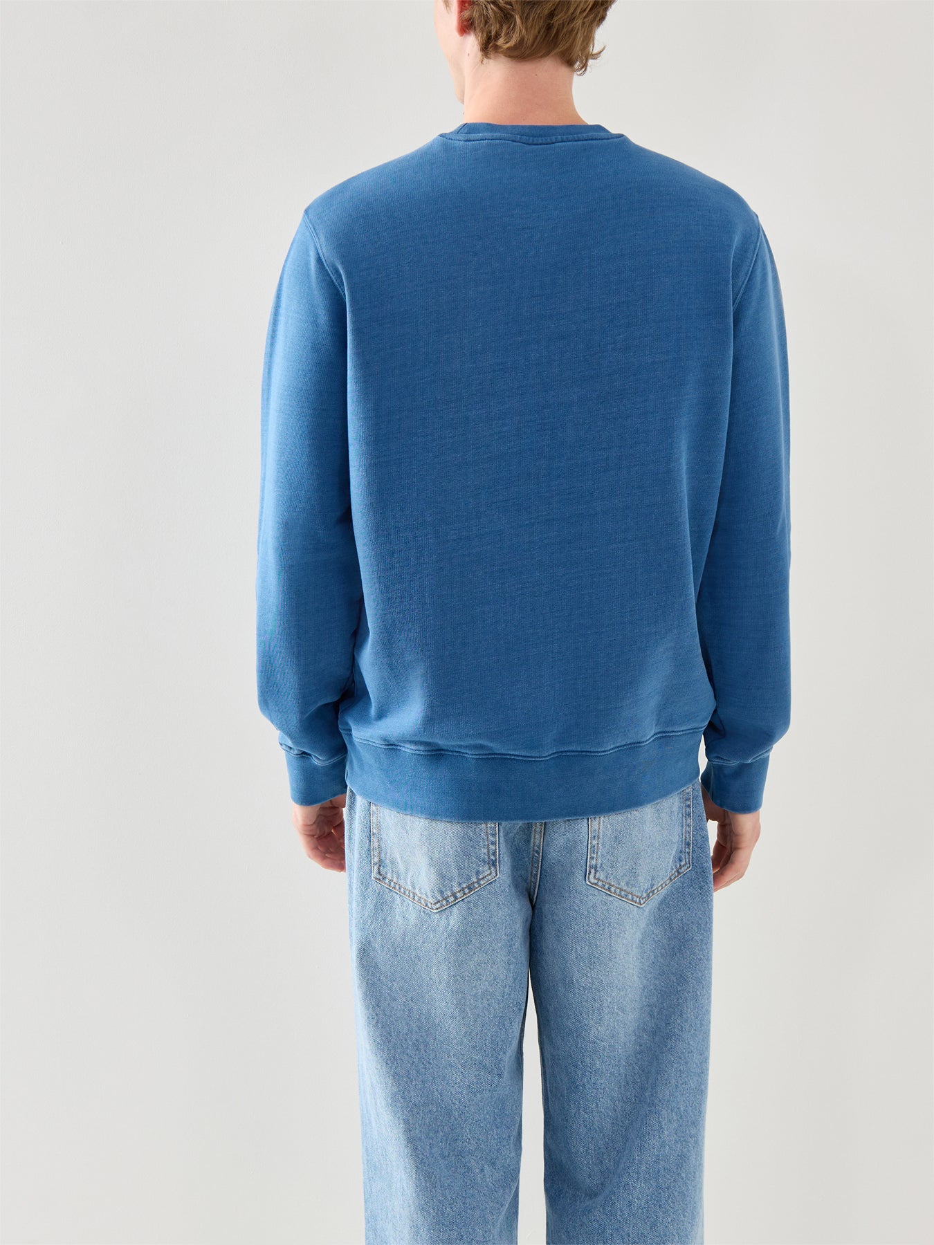 The Original Long Sleeves Cotton Crew Blue
