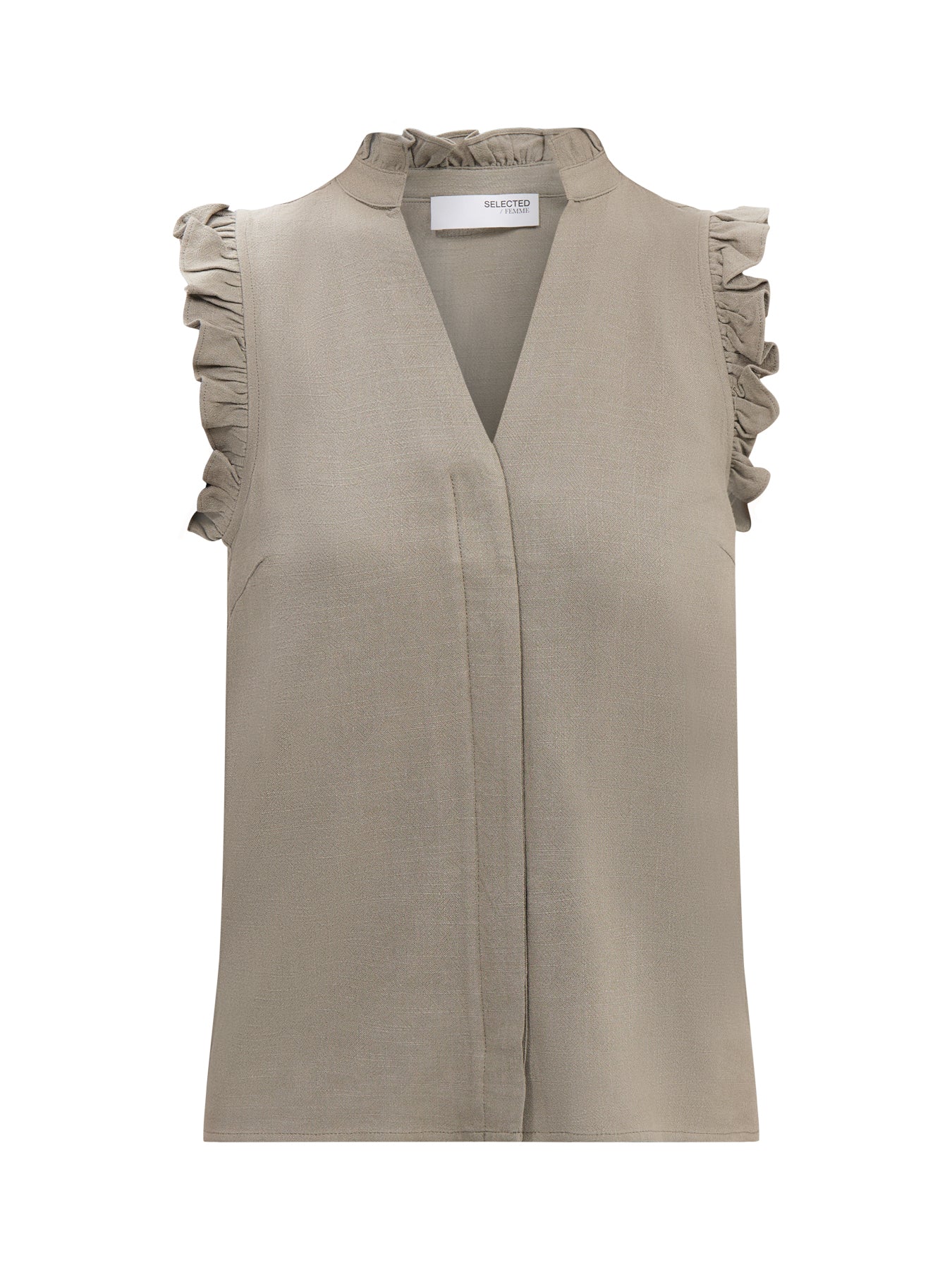 Sun Ruffle Vetiver Top
