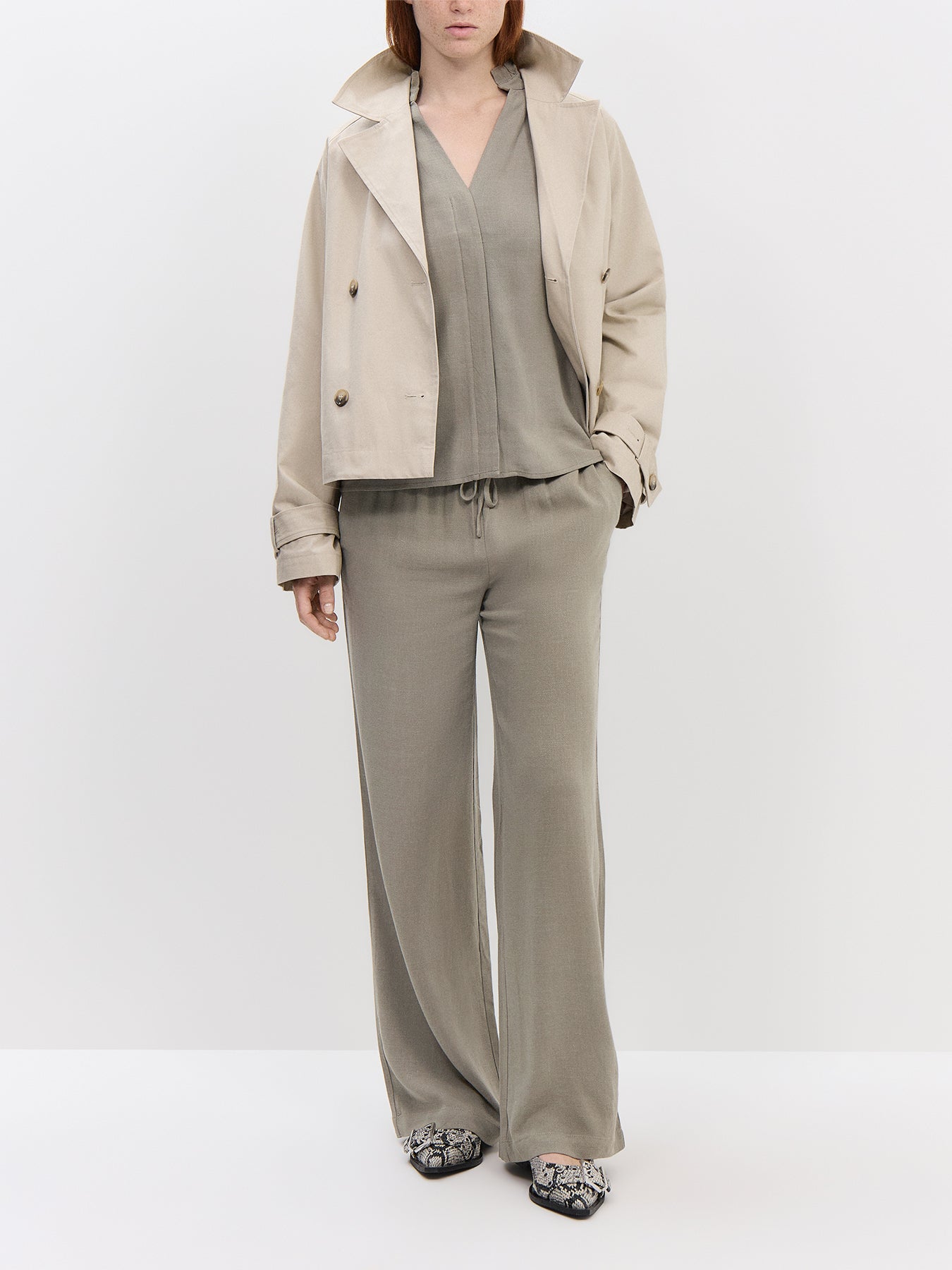 Sun Ruffle Vetiver Top