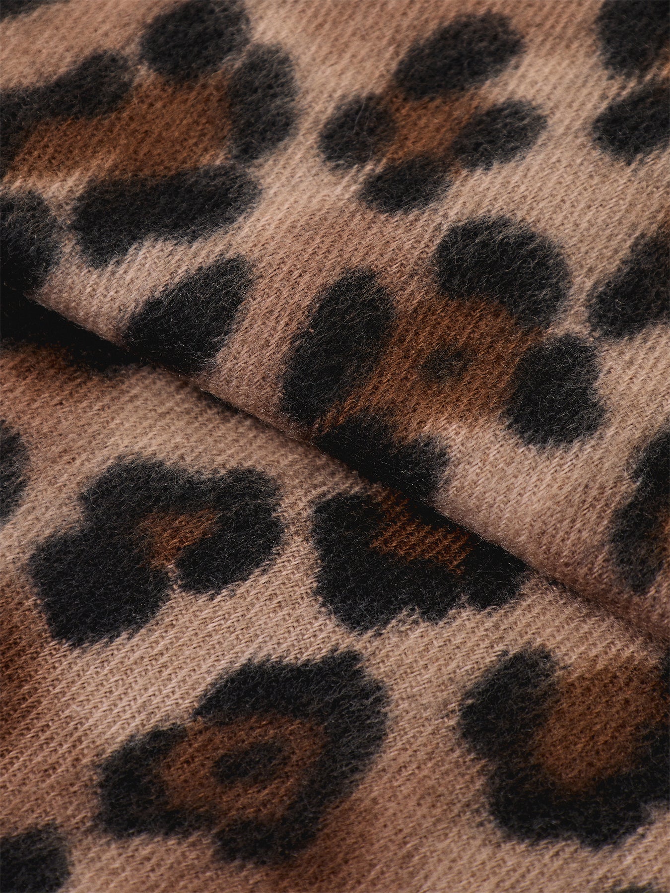 Leopard Print Scarf With Tassels