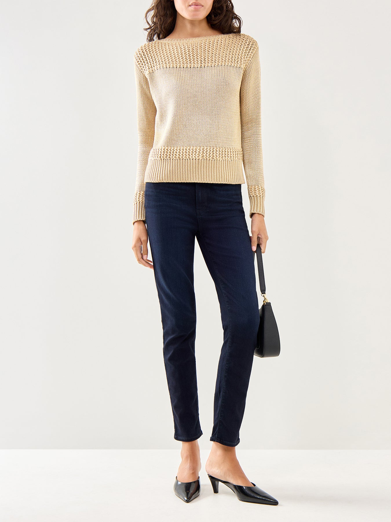 Jinhala Long Sleeve Cotton Pullover Tan