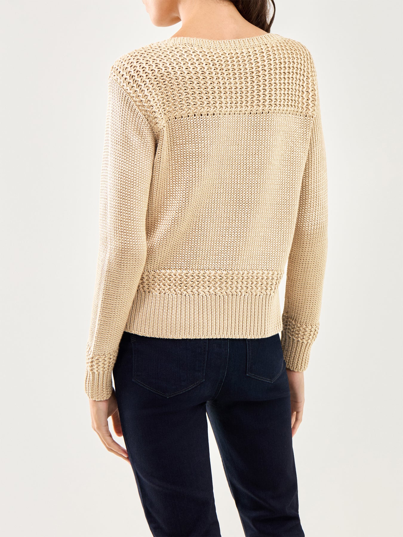 Jinhala Long Sleeve Cotton Pullover Tan