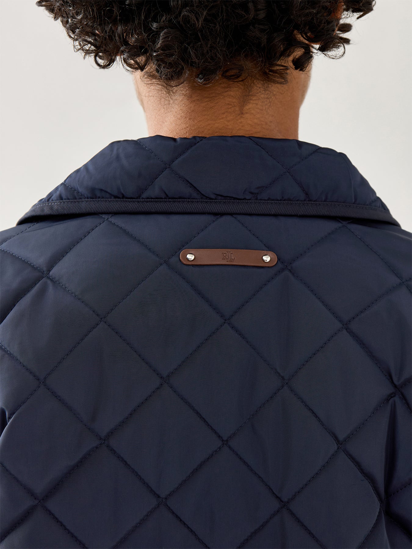 Crest Patch Diamond Quilted Jacket