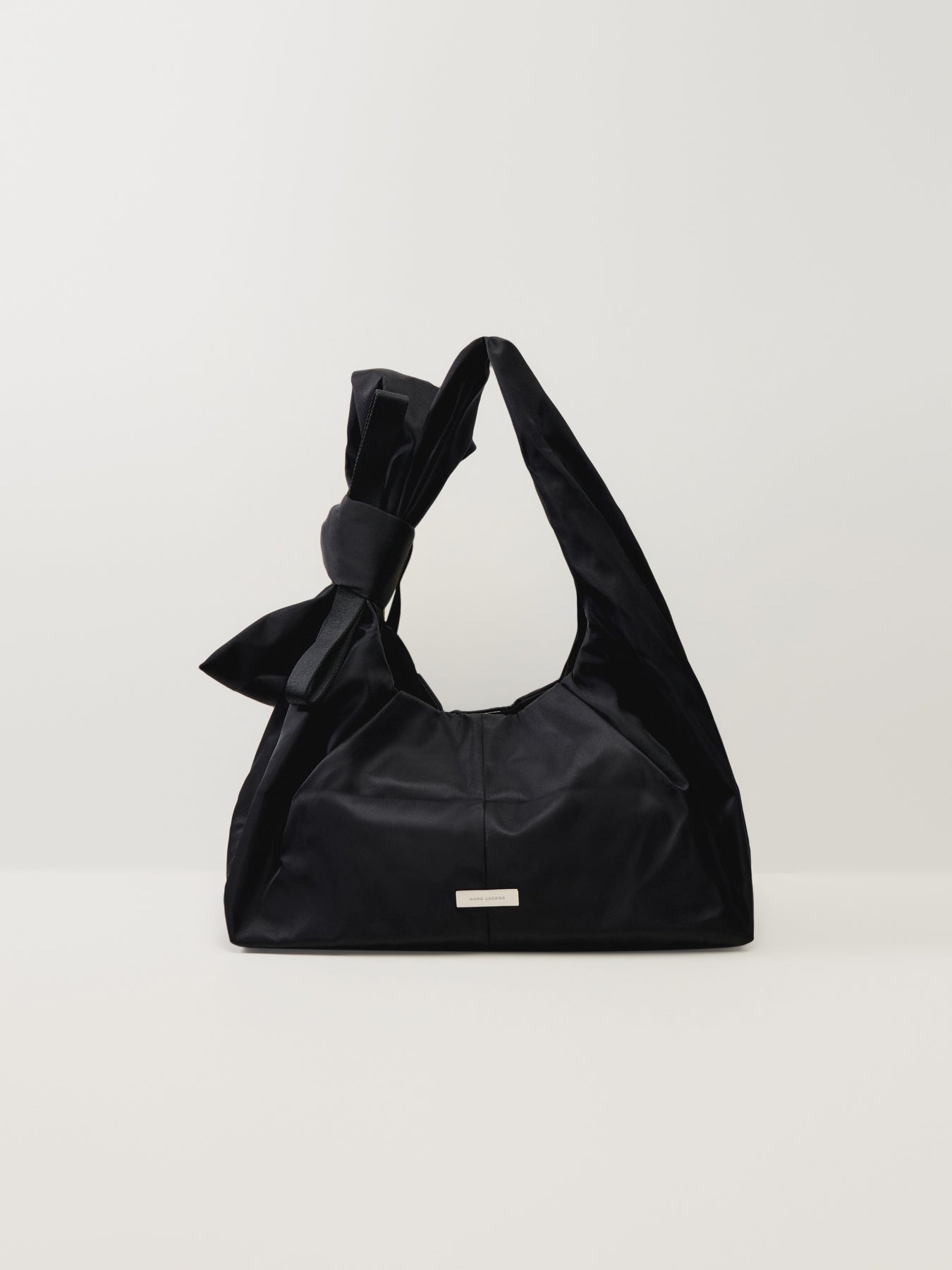 The Bow Nylon Sack Bag Black