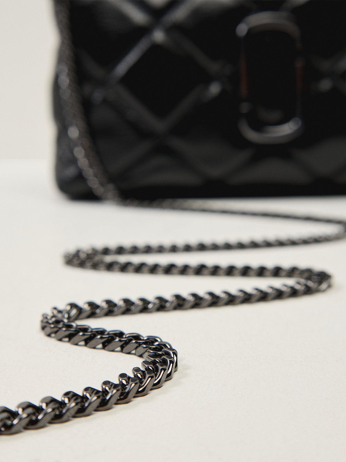The Quilted Leather Pochette Black