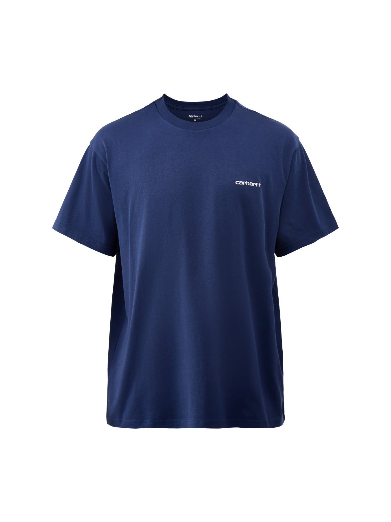 Short Sleeve Script Embroidery T-Shirt Jupiter  White