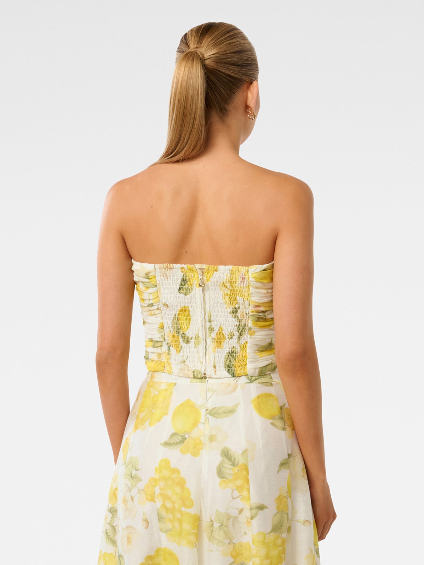Laia Tucked Strapless Top