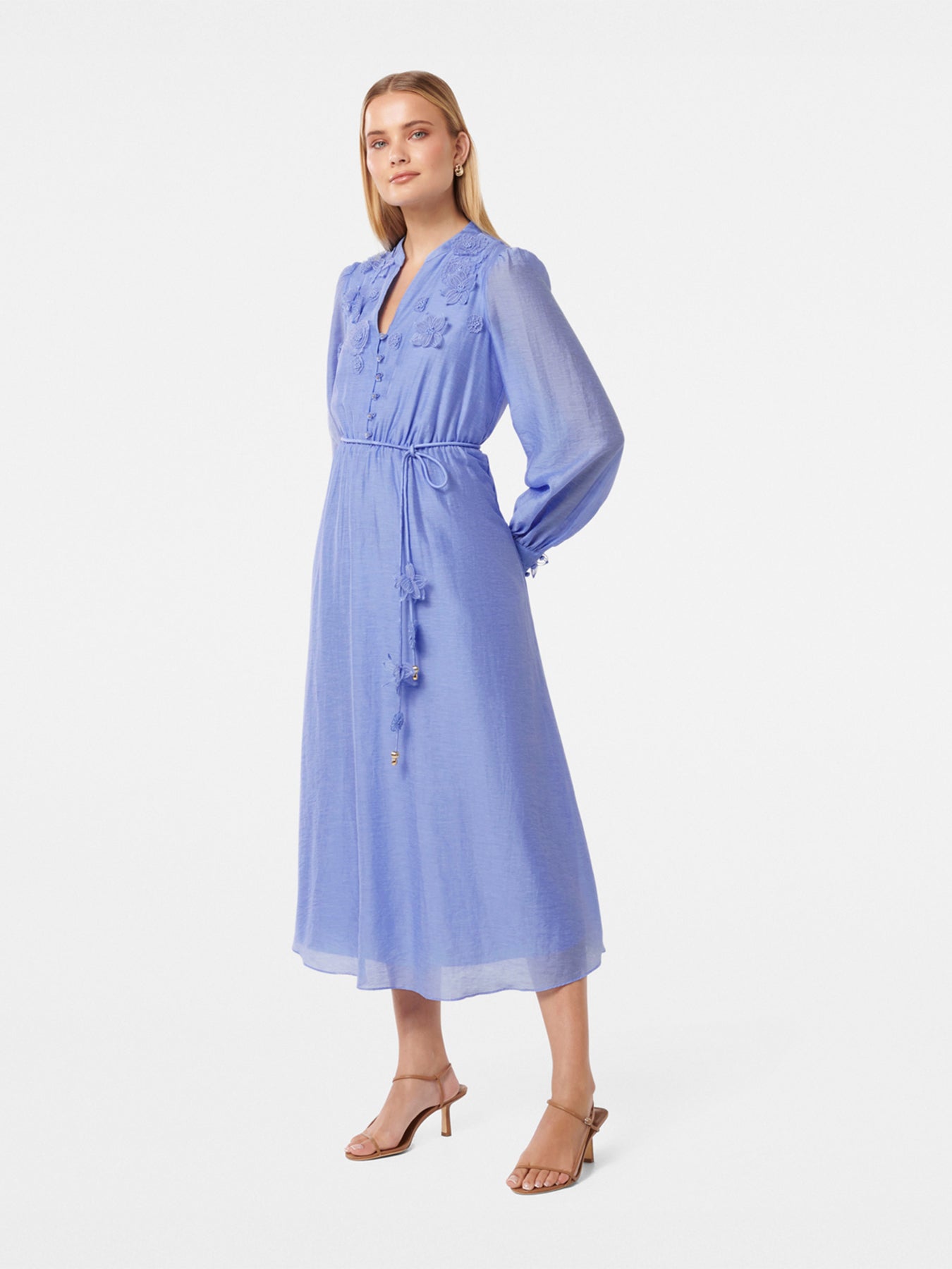 Yasmin Floral Detail Midi Dress
