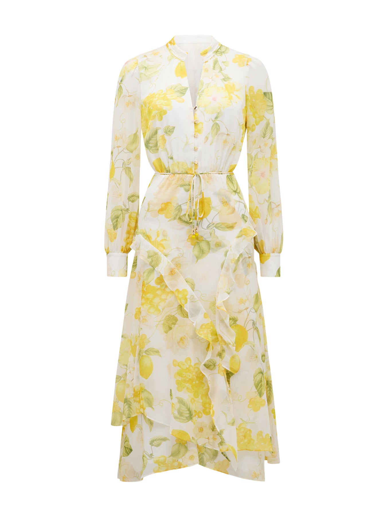 Sutton Ruffle Hem Midi Dress