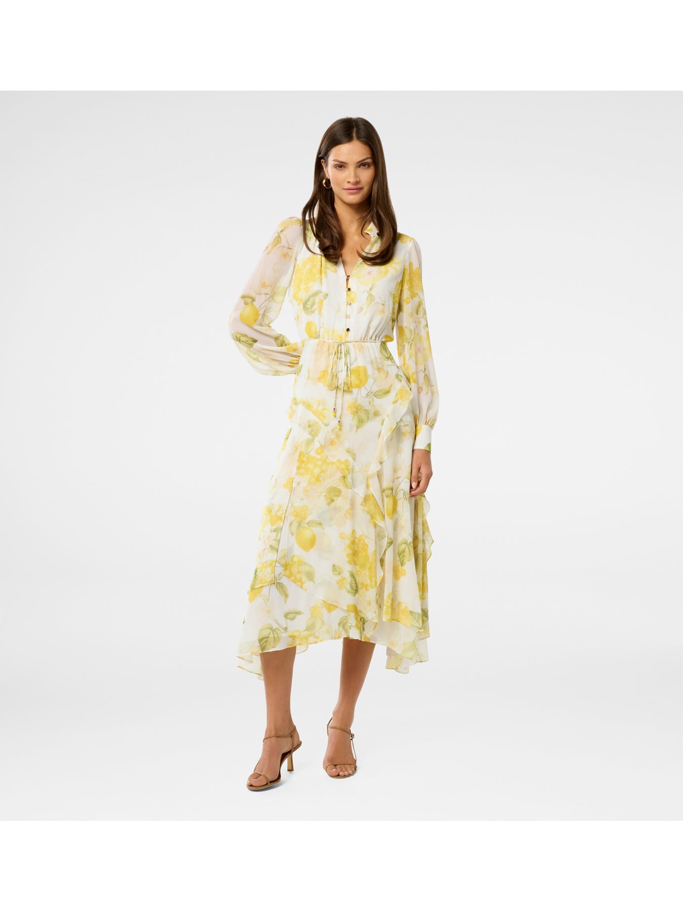 Sutton Ruffle Hem Midi Dress