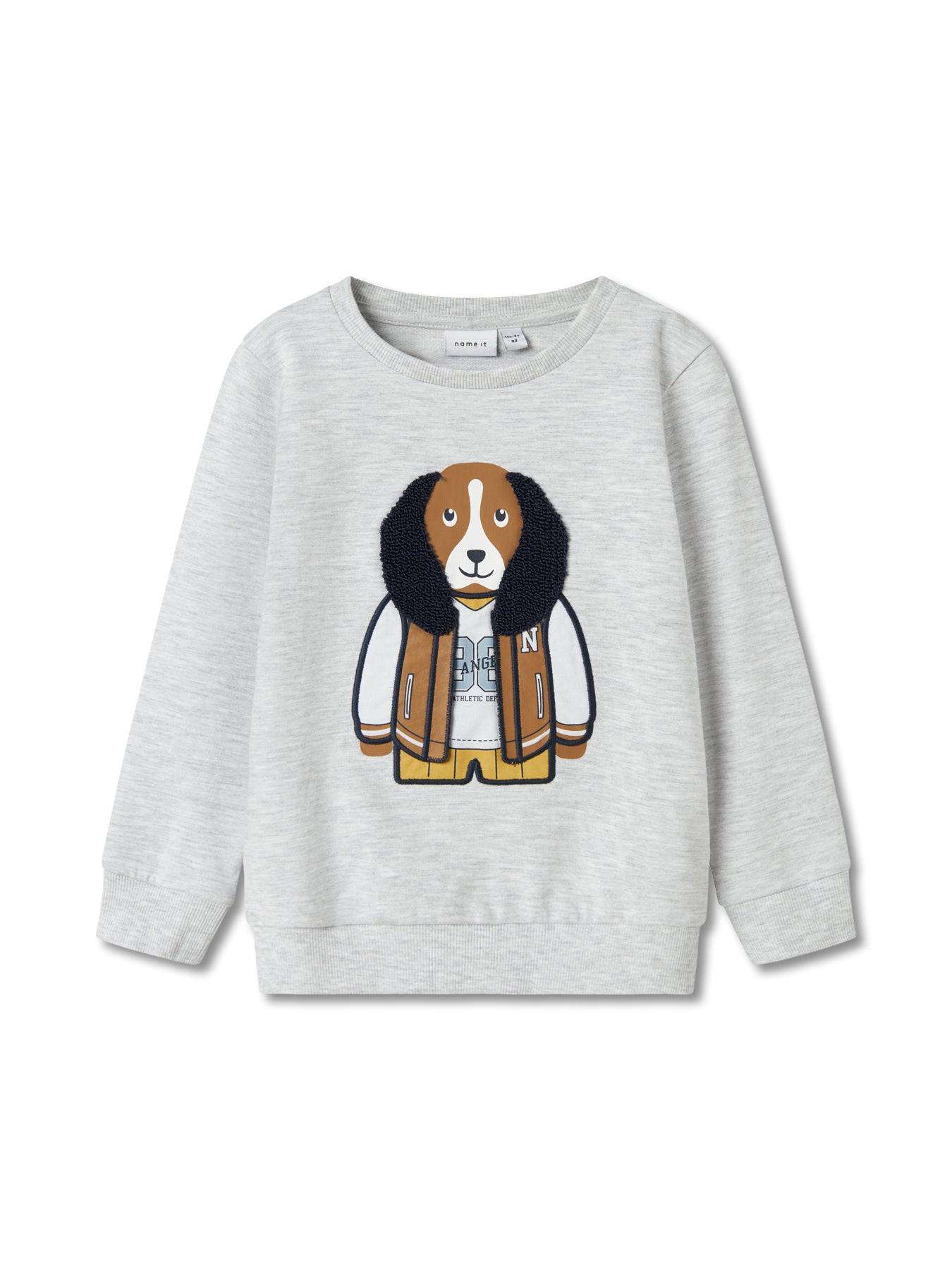 Organic Cotton Long Sleeve Light Grey Melange Sweatshirt