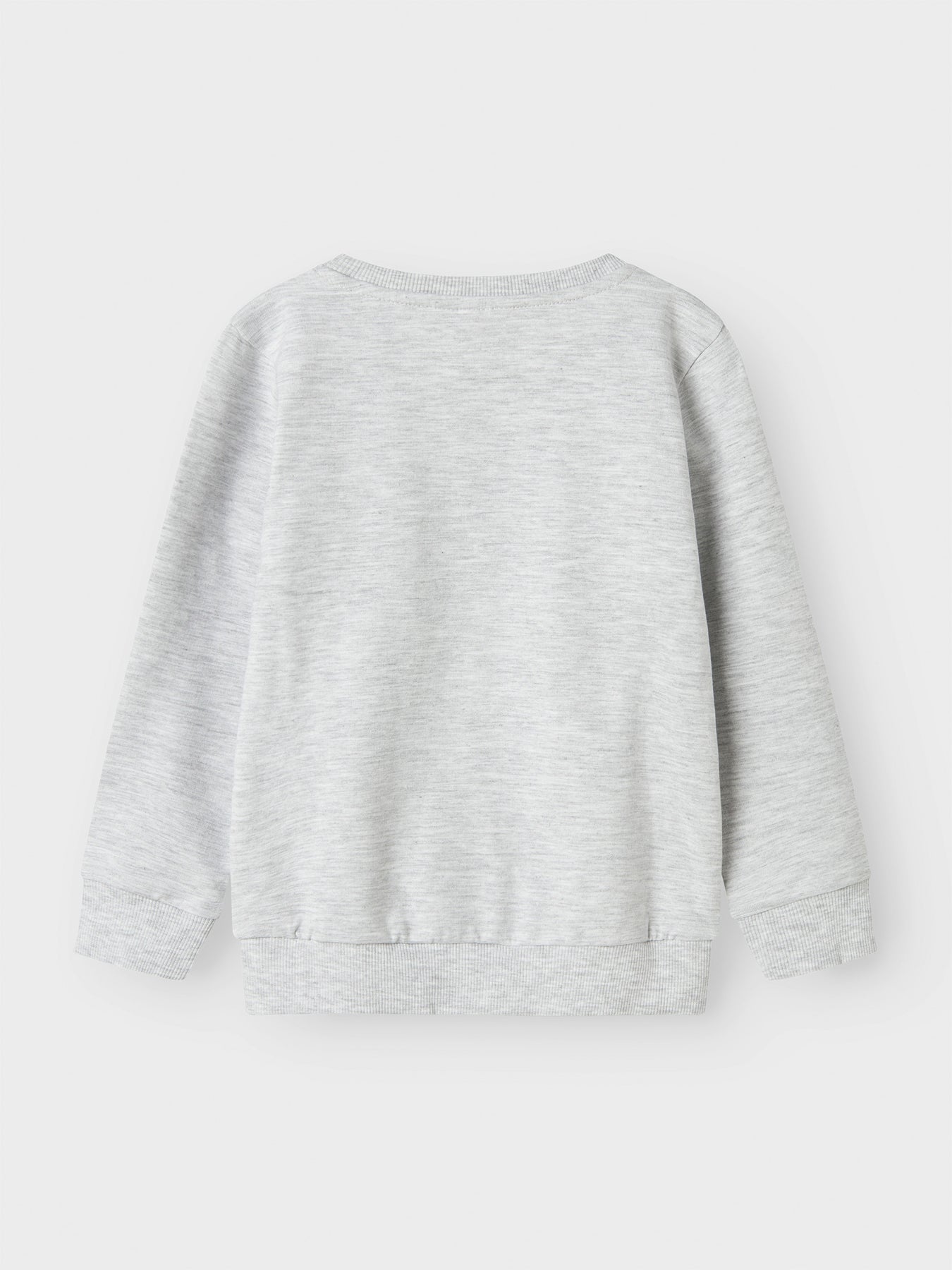 Organic Cotton Long Sleeve Light Grey Melange Sweatshirt