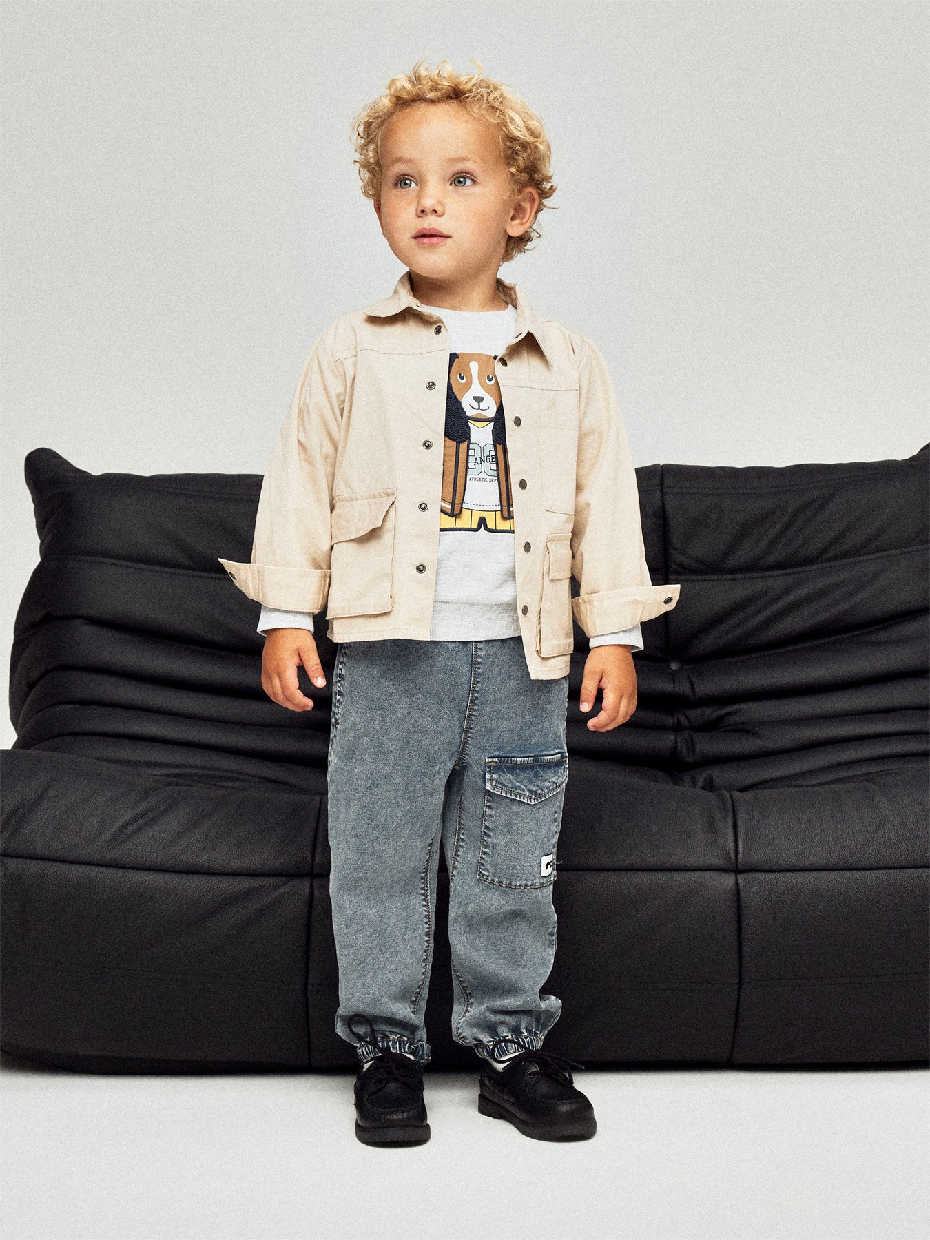 Organic Cotton Long Sleeve Light Grey Melange Sweatshirt
