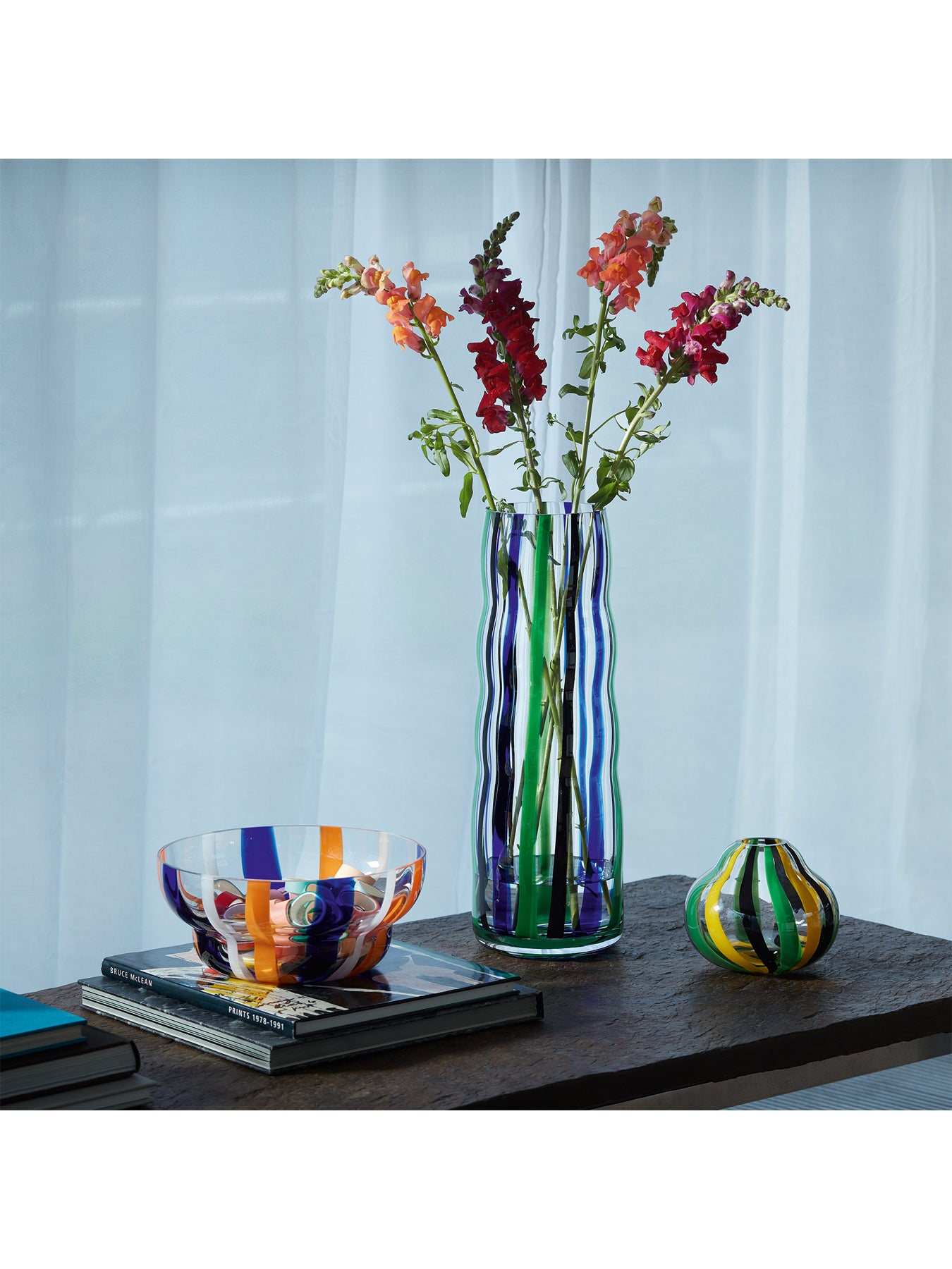 Folk Vase 42cm Blue