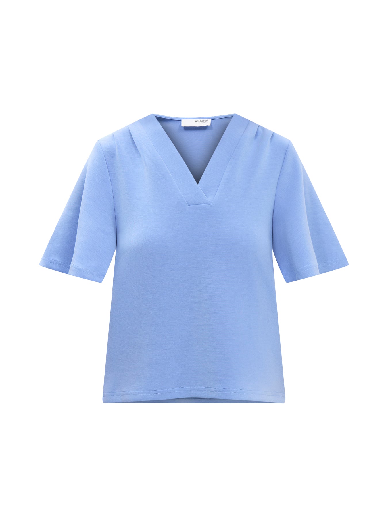 V-neck Cornflower Blue Top