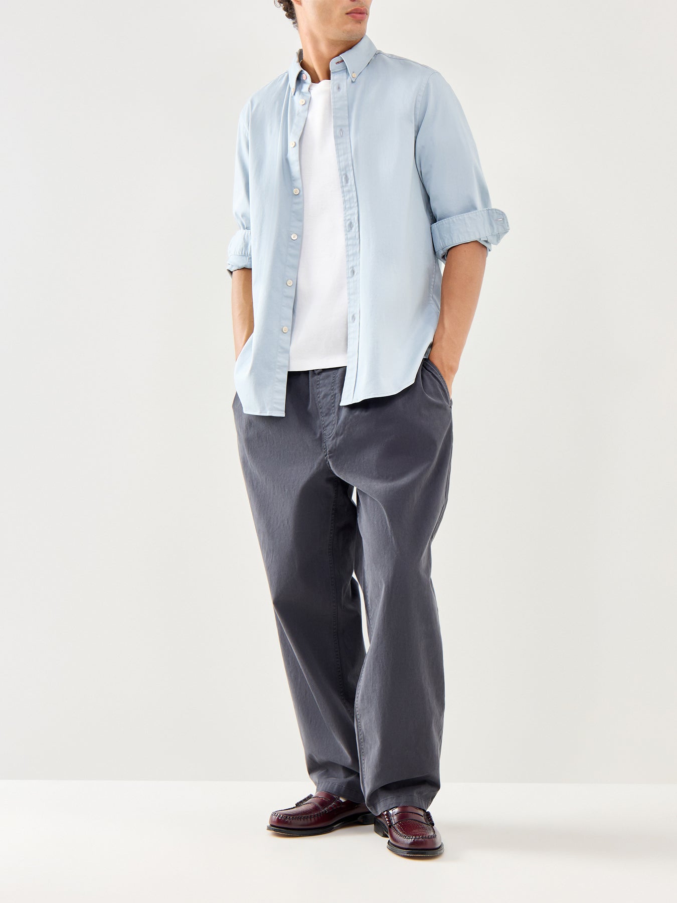 Soft Touch Cotton Shirt Blue