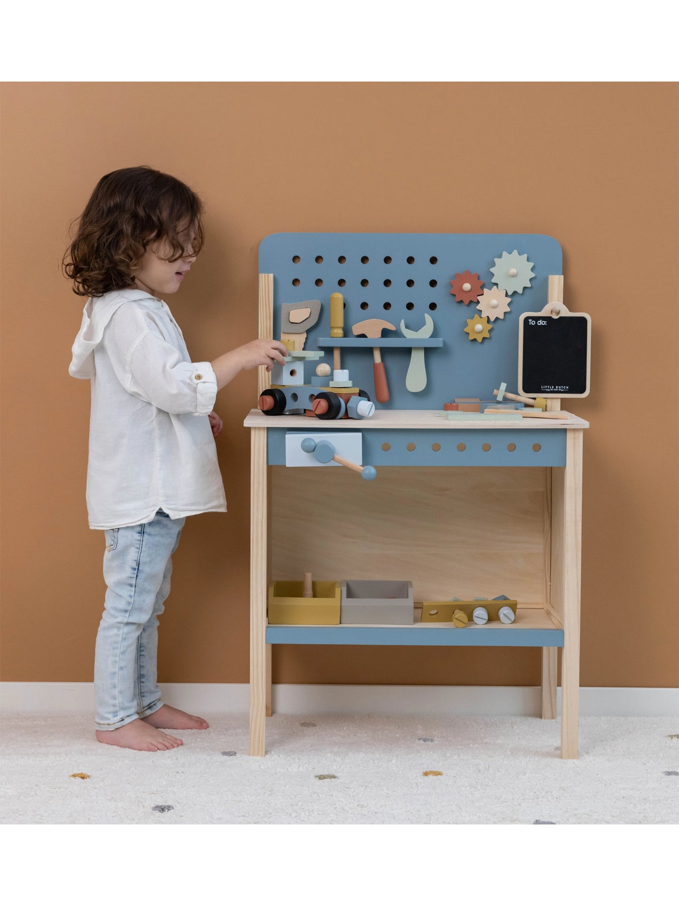 Kids Little Dutch Wooden Workbench with Tools
