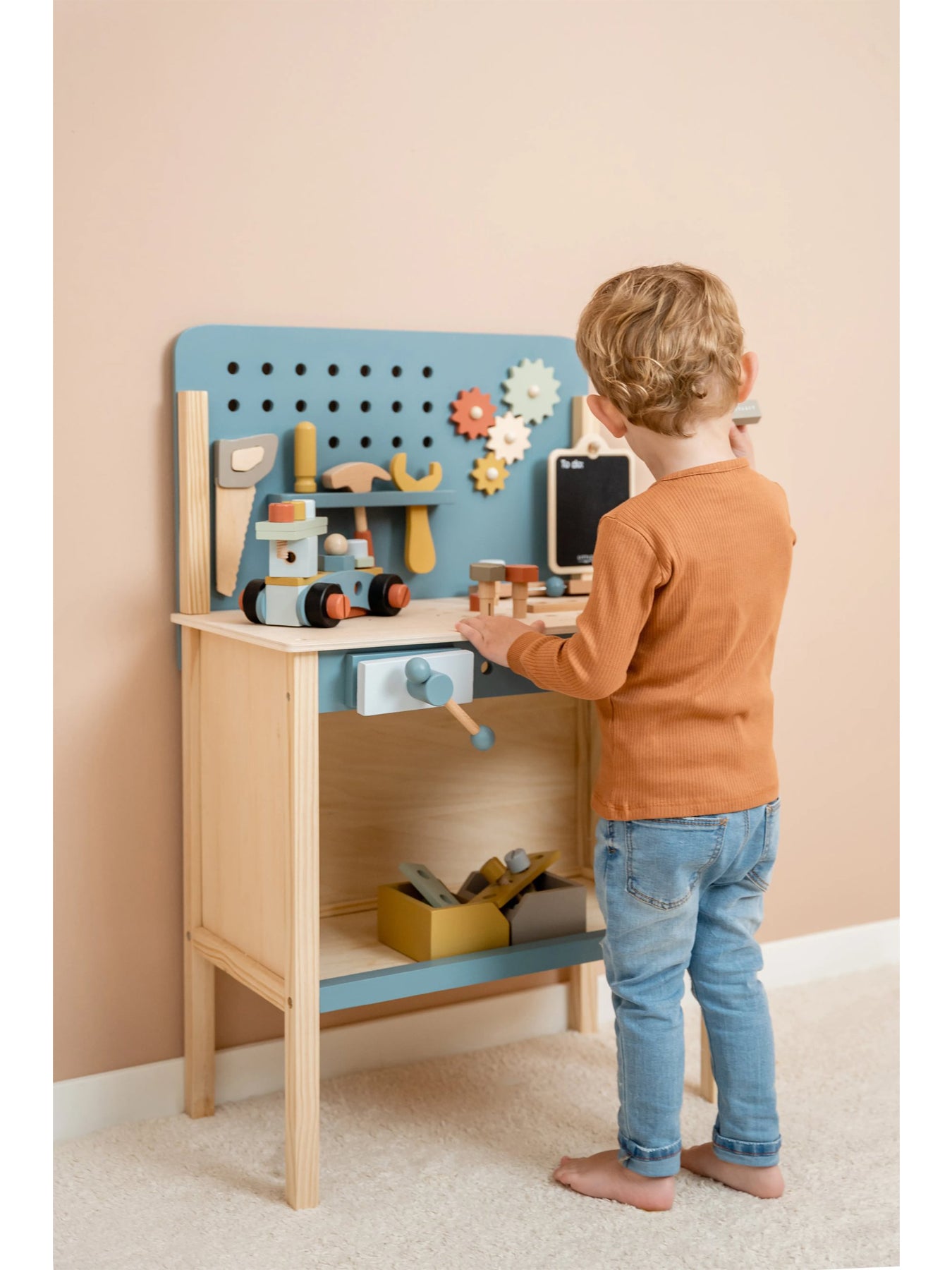 Kids Little Dutch Wooden Workbench with Tools
