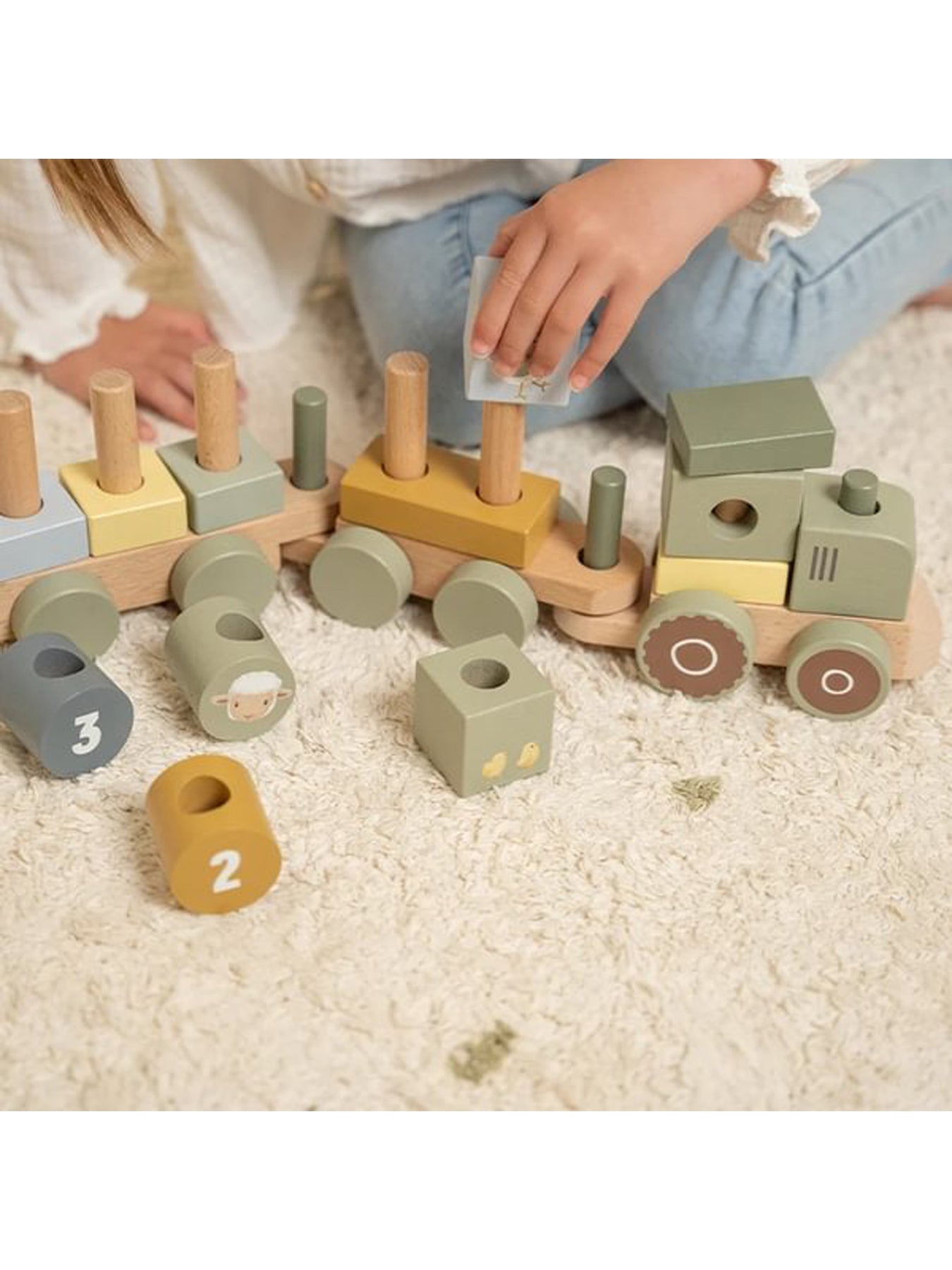 Little Farm Train Tractor Stacking Toy