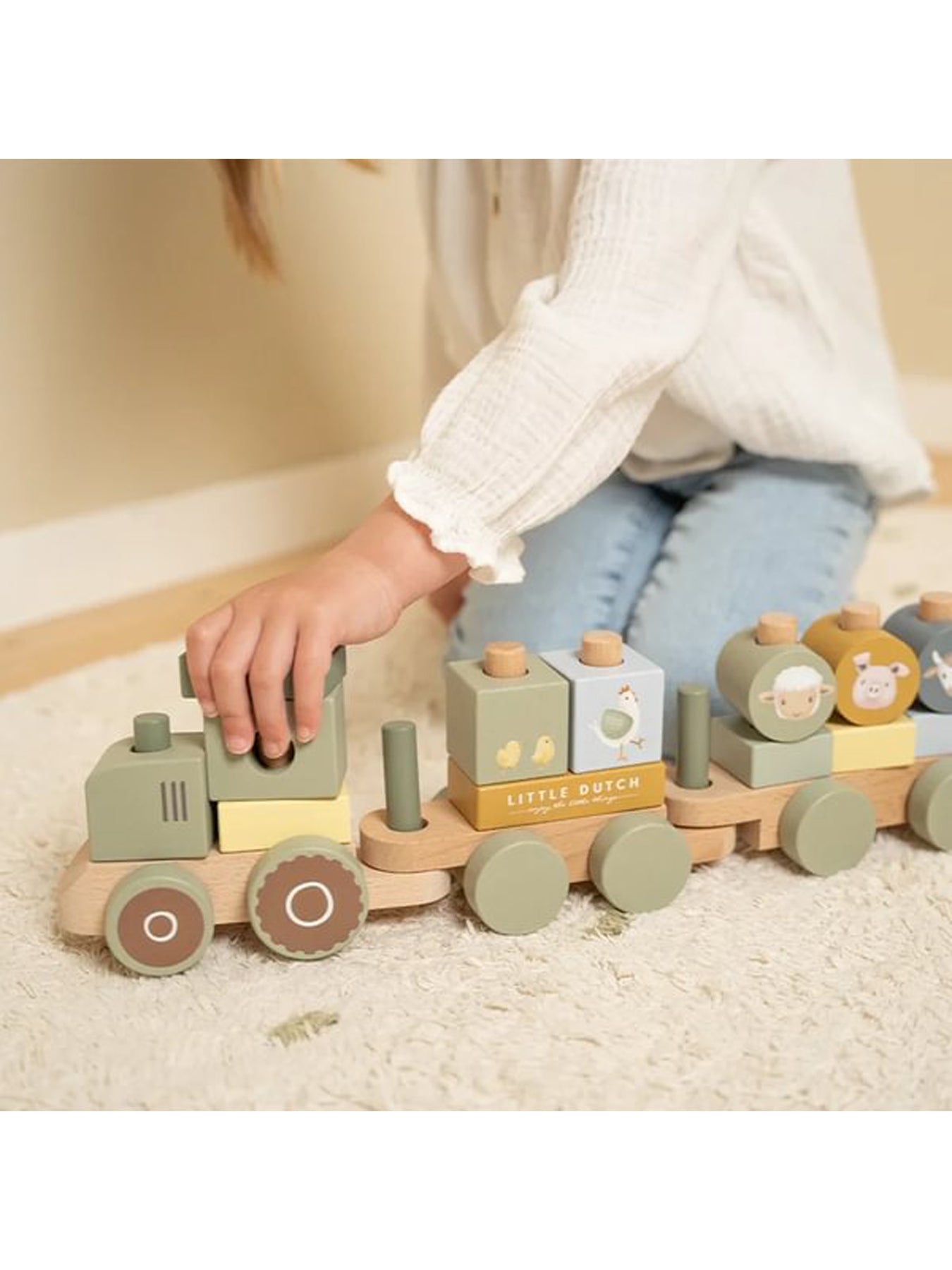 Little Farm Train Tractor Stacking Toy