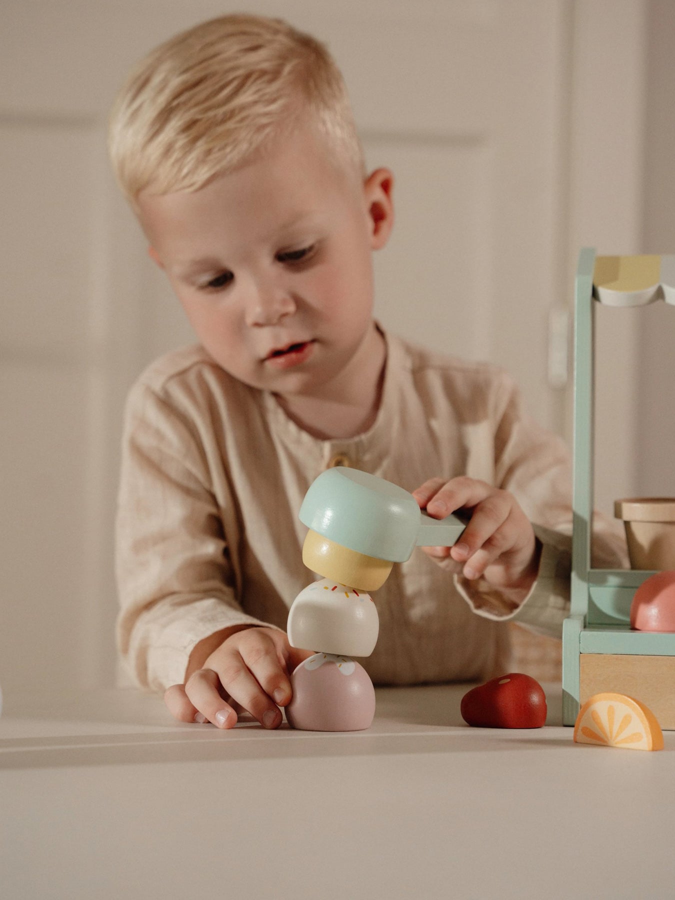 Wooden Ice Cream Shop Toy Set
