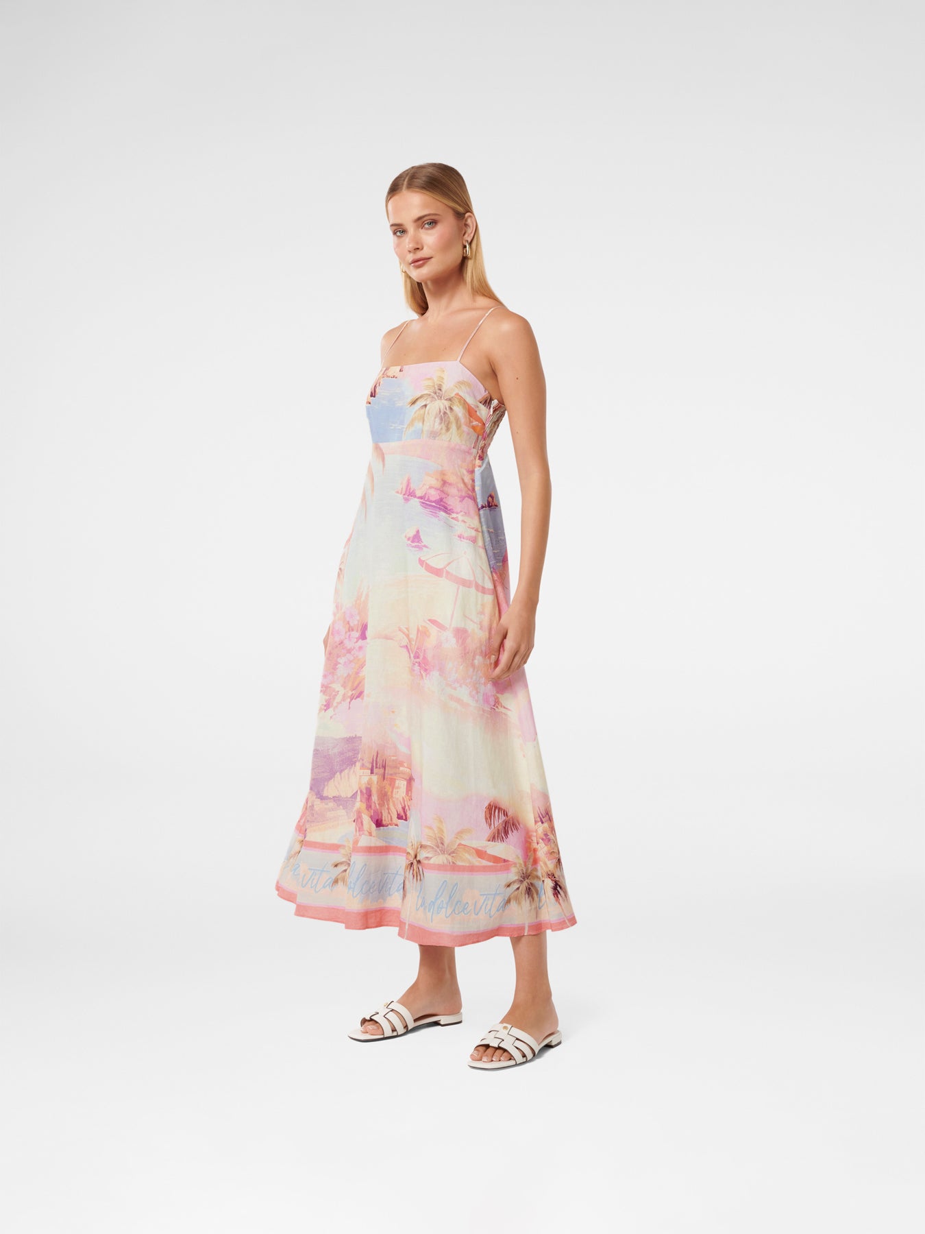 Joanne Linen Midi Dress