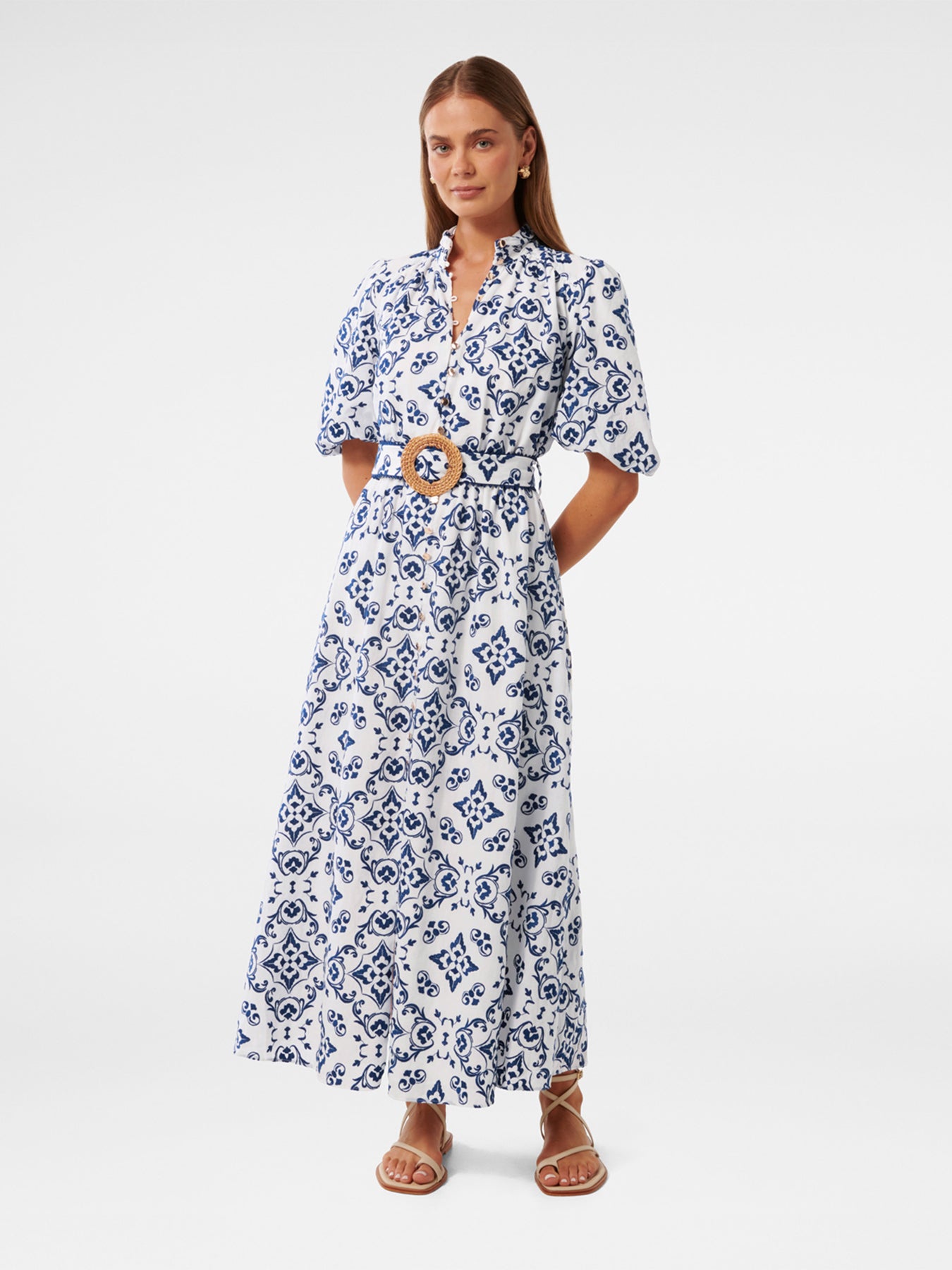 Rhiannon Embroidered Midi Dress