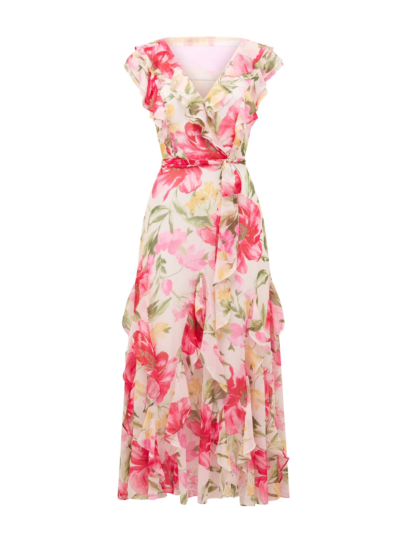 Naya Ruffle Midi Dress