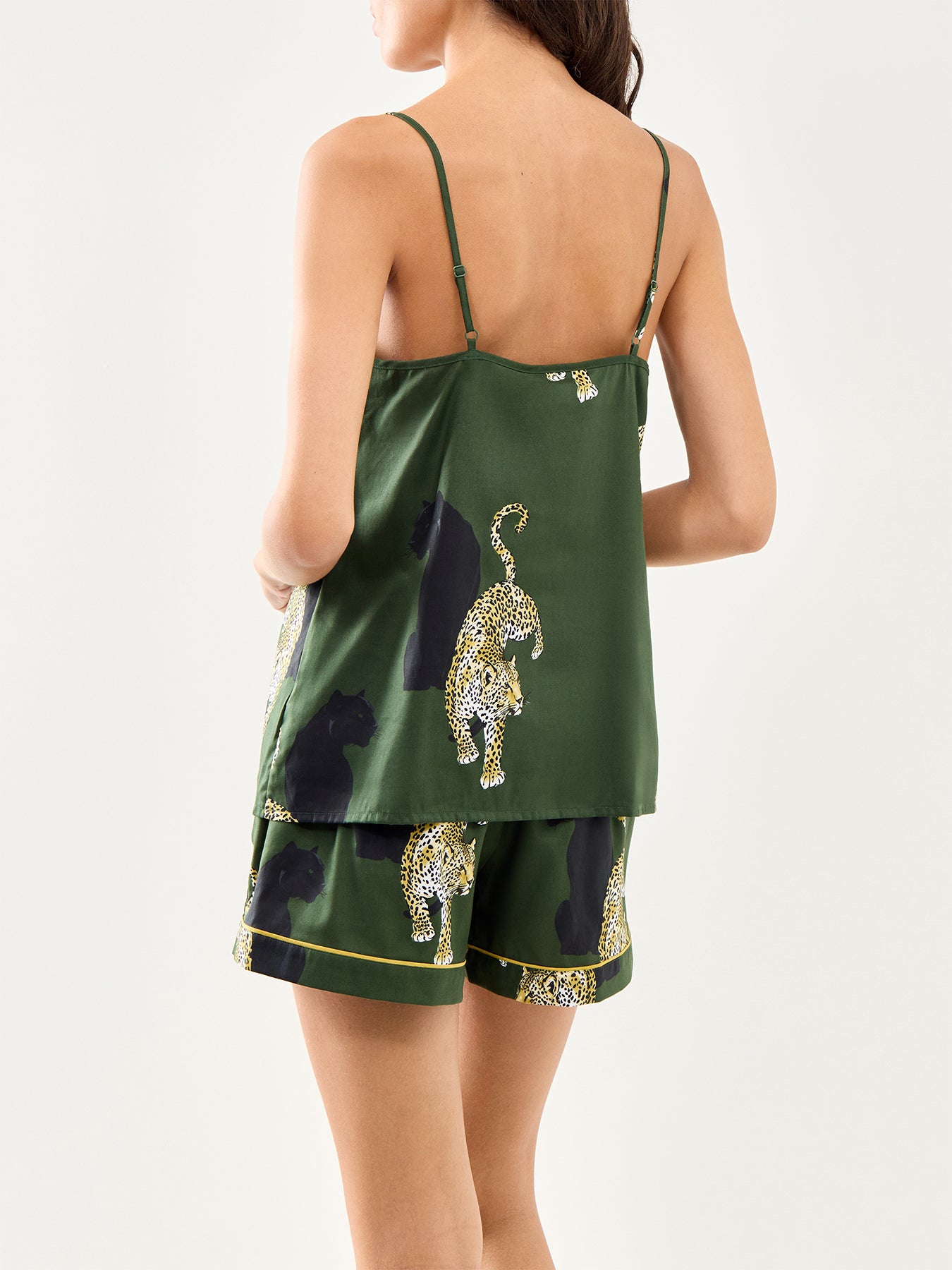 Leopard Print Cami Olive Green
