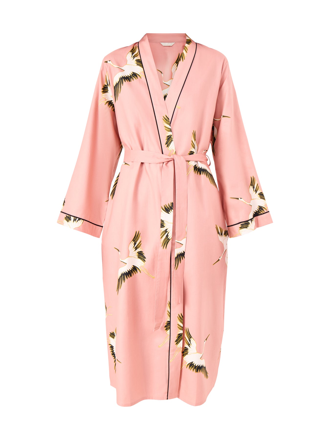 Crane Bird Dressing Gown Pink