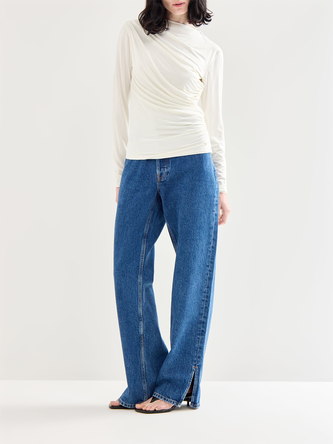 Bray Long Sleeves Top  Ivory