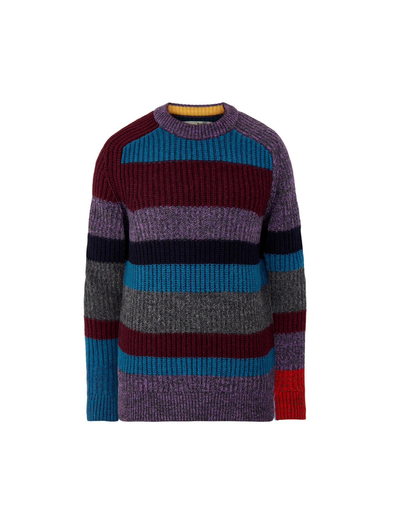 Paul Smith Loves Barbour Multi-Stripe Crew Neck Jumper
