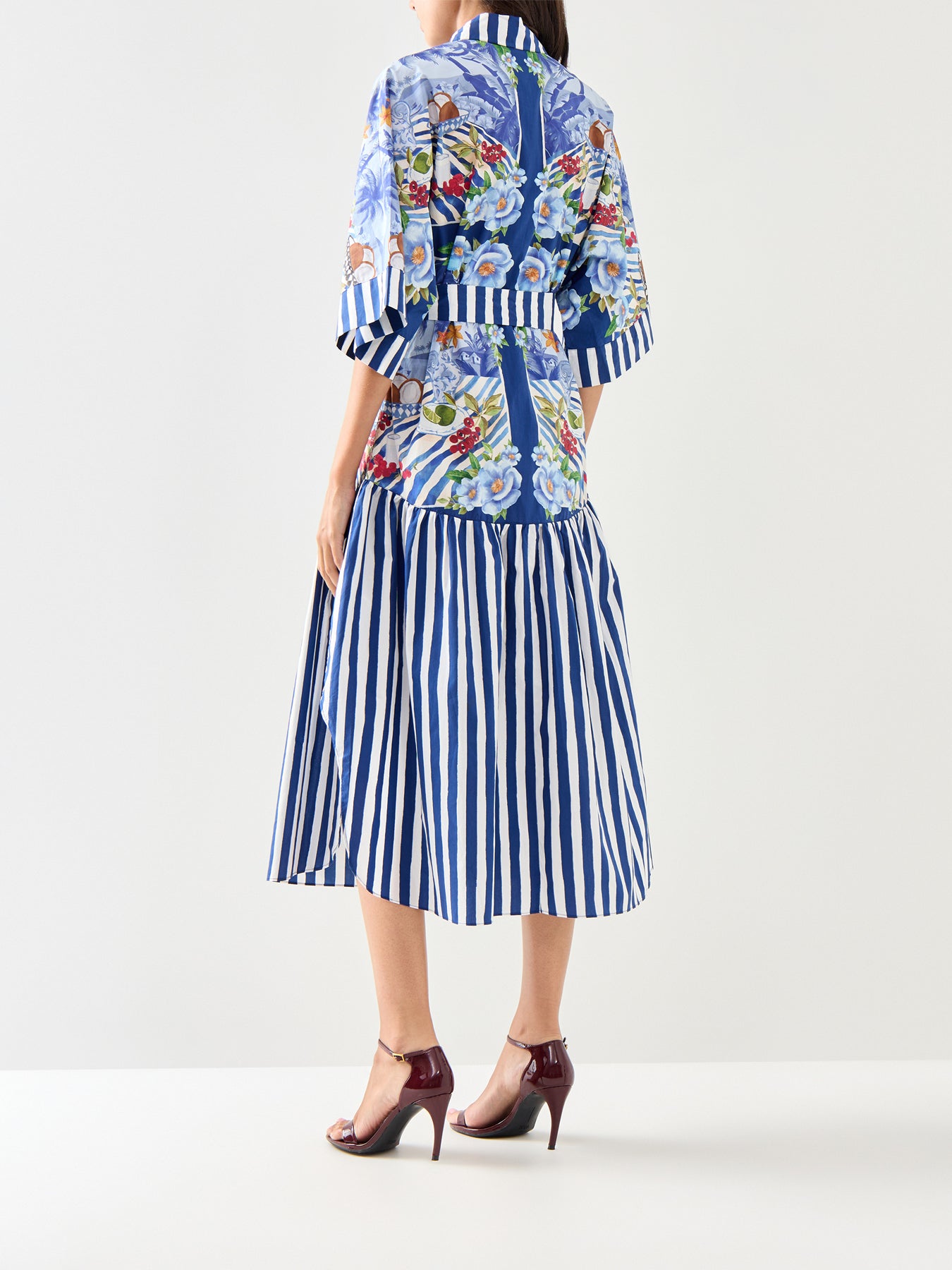 Fresh Table Scarf Blue Midi Dress