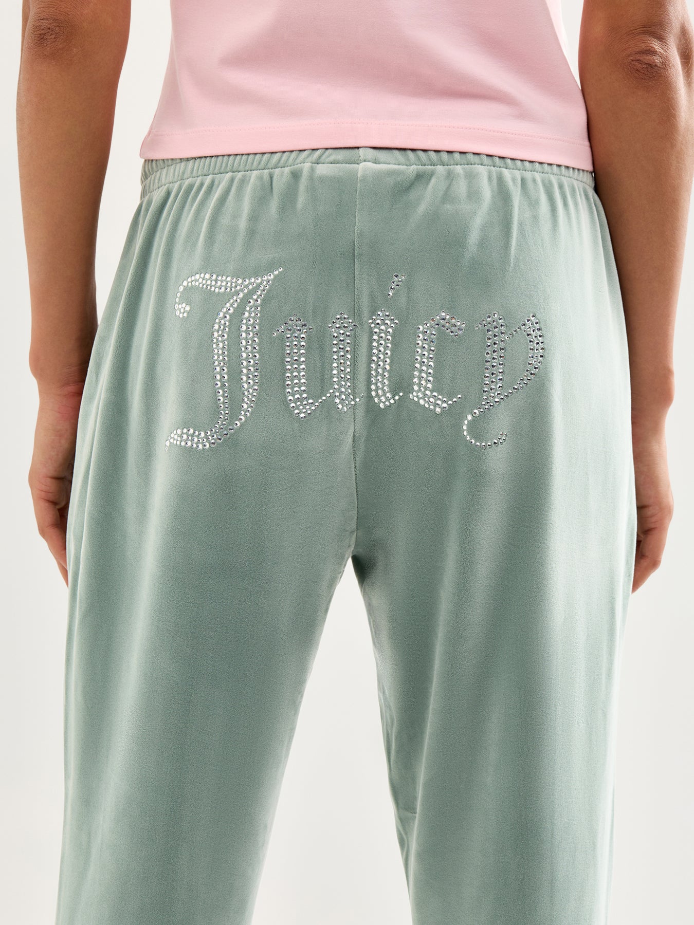 Tina Sweat Pants Diamante in Chinois Green