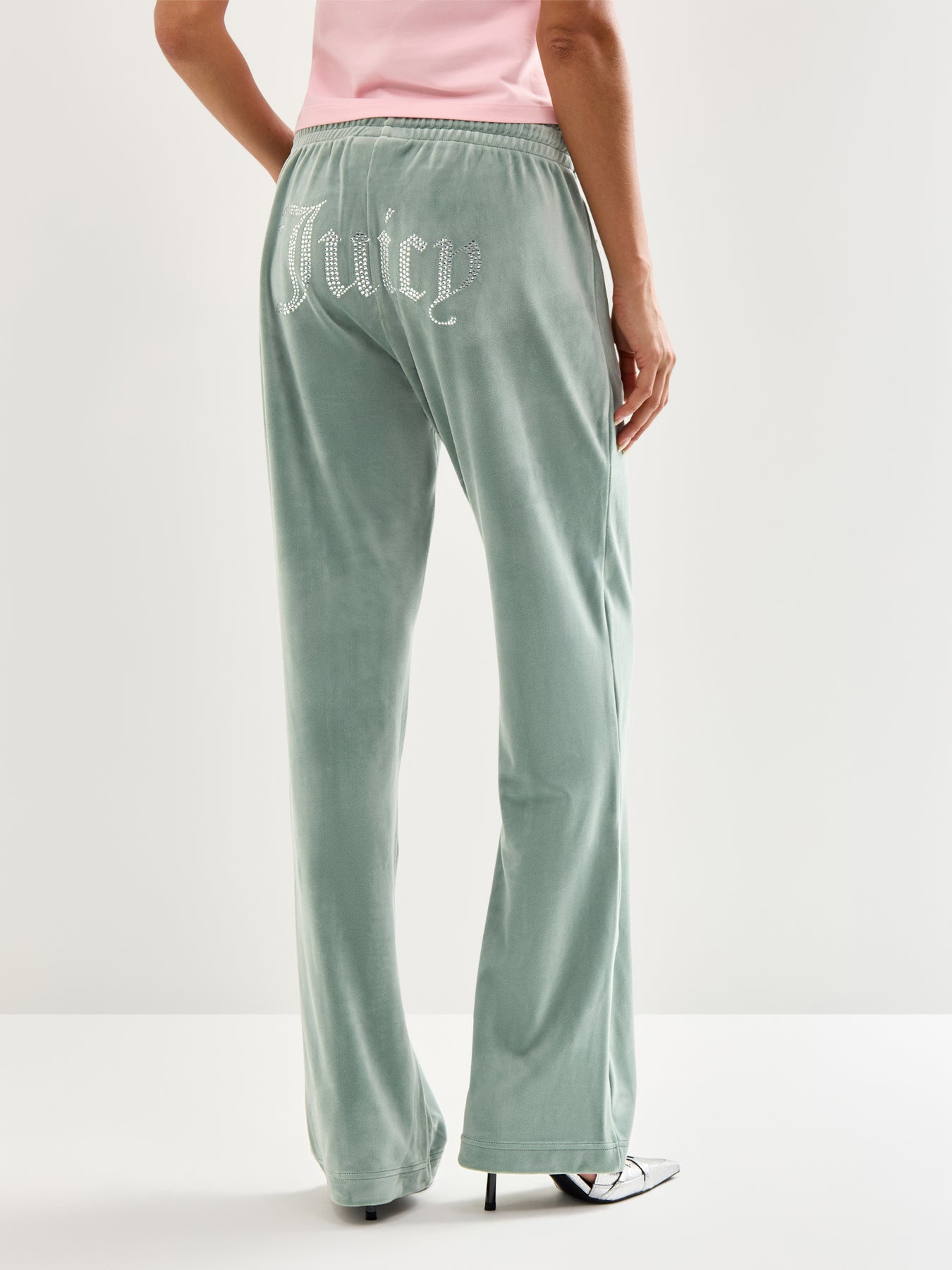 Tina Sweat Pants Diamante in Chinois Green