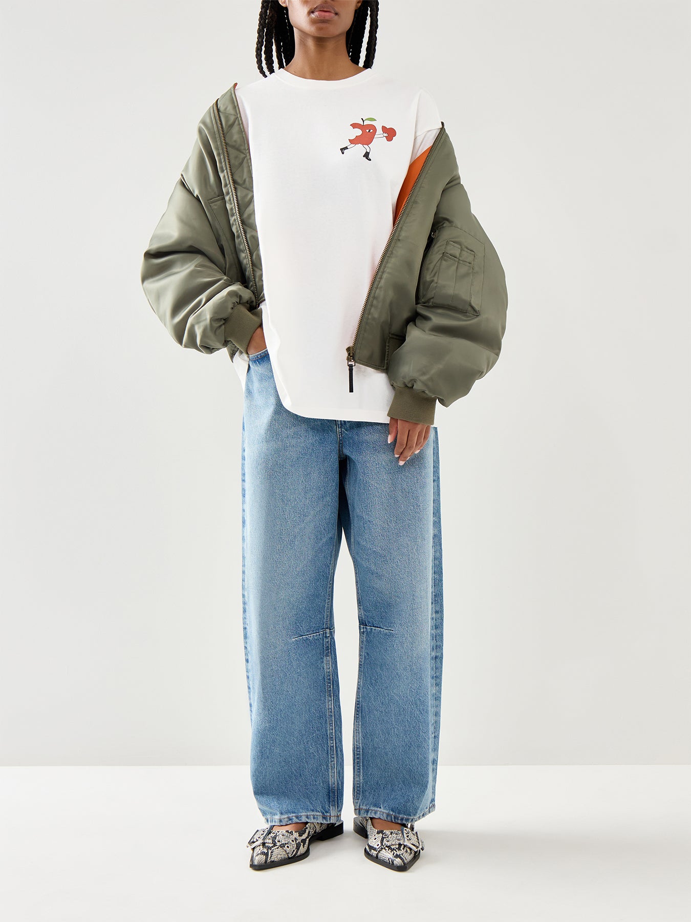 Apple Peel Short Sleeves Tee Ecru