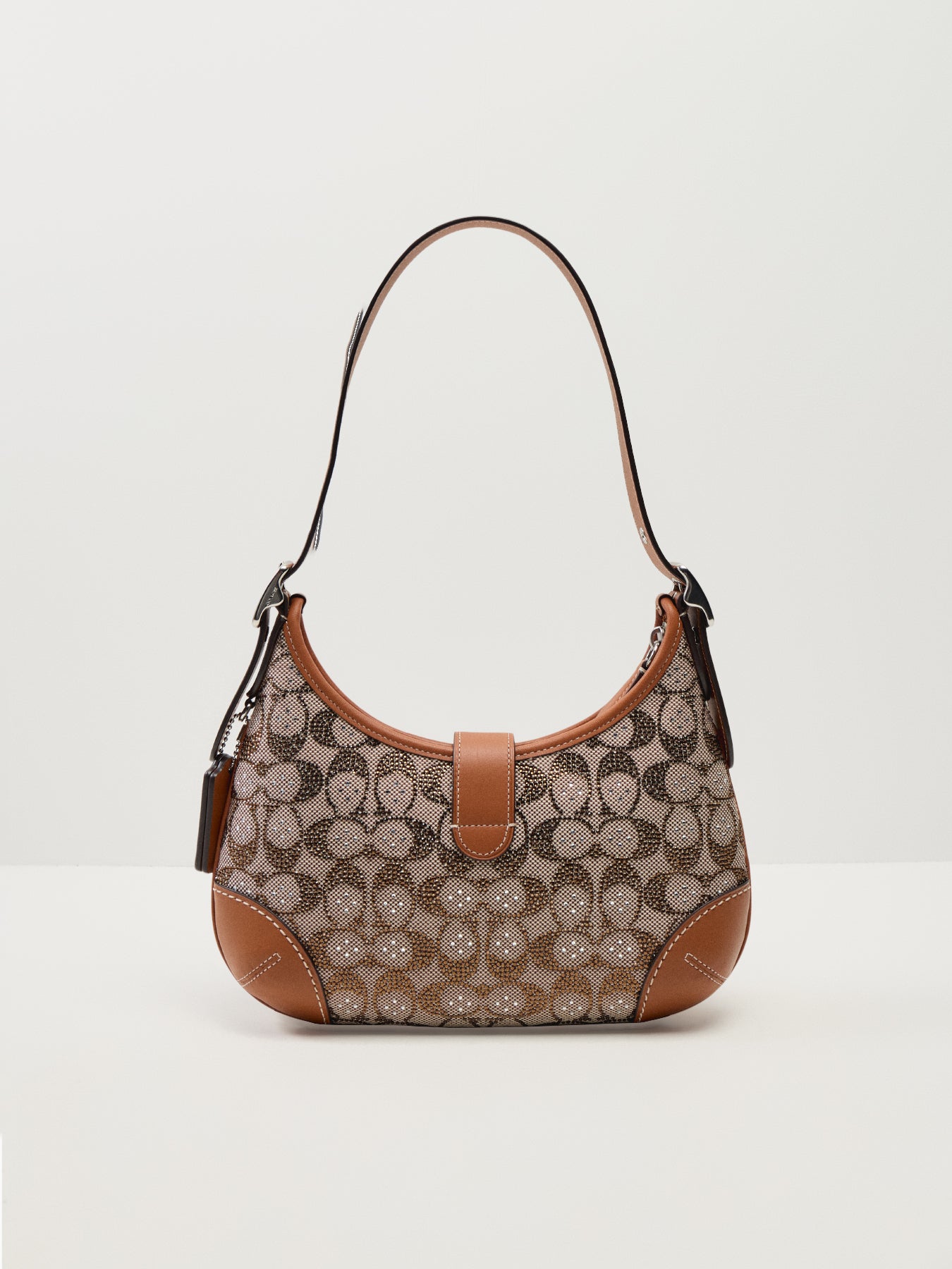 The Coach Originals Crystal Signature Jacquard Hamptons Hobo Amber
